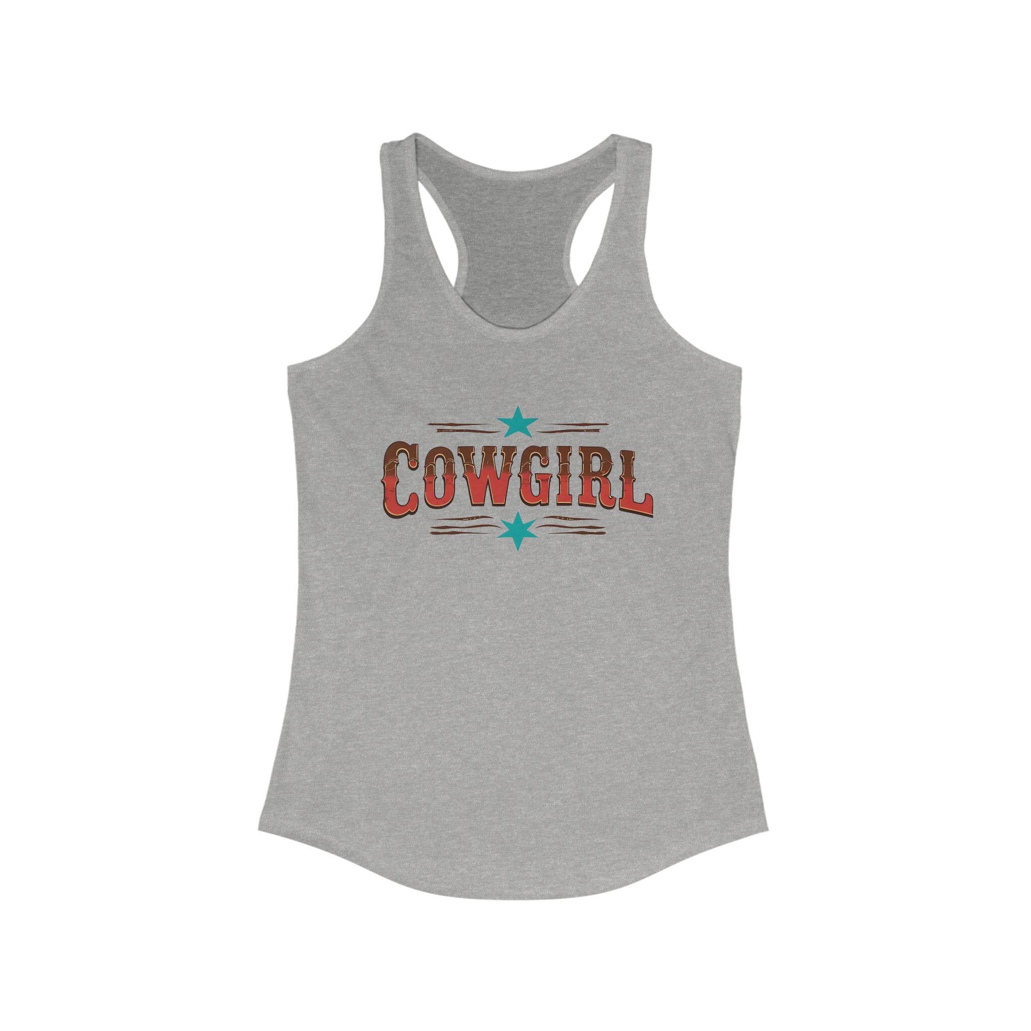 Cowgirl Racerback Tank, Cowgirl Summer Tank Top, Western Wear, Gift for Cowgirls, Trendy Summer Top -Razels