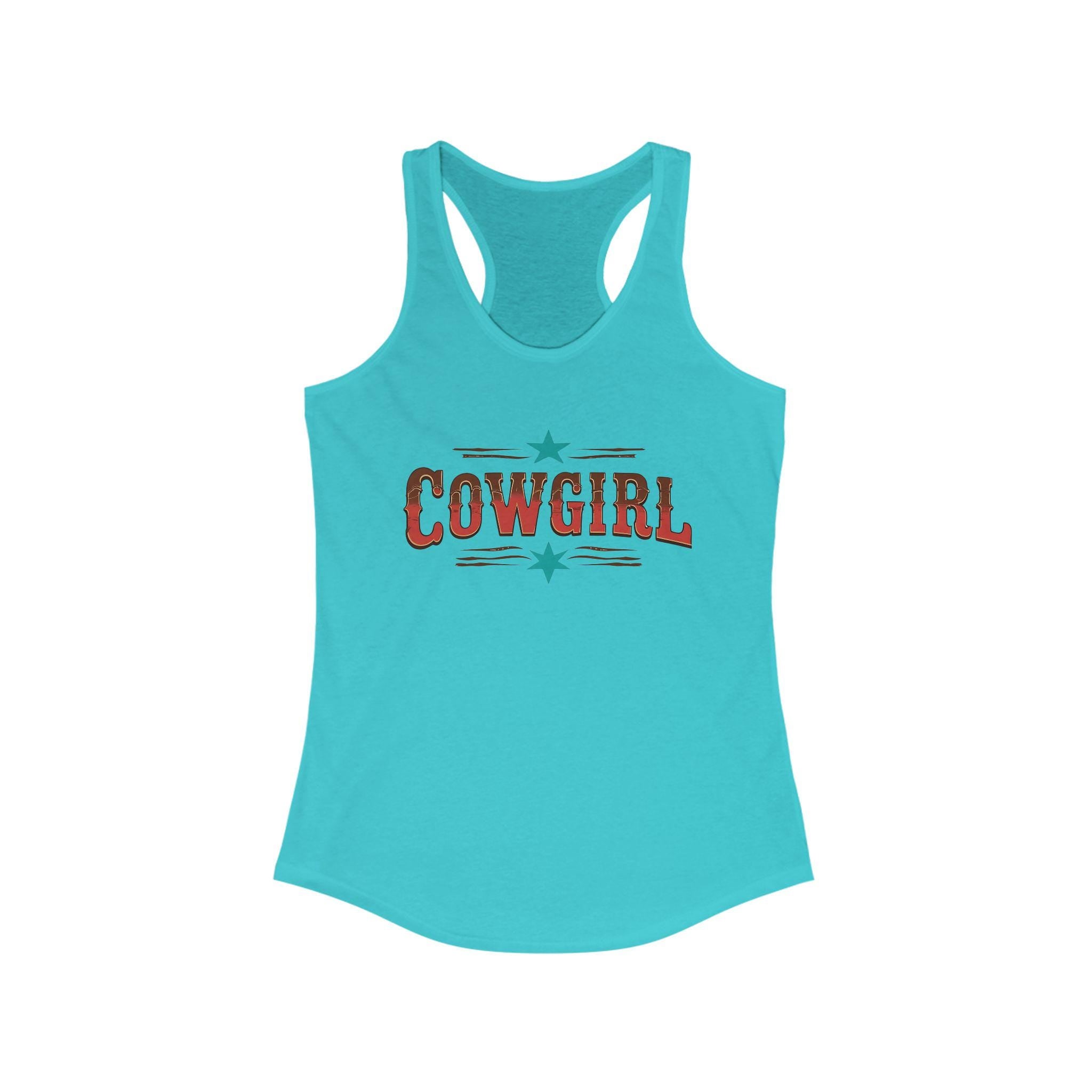 Cowgirl Racerback Tank, Cowgirl Summer Tank Top, Western Wear, Gift for Cowgirls, Trendy Summer Top -Razels