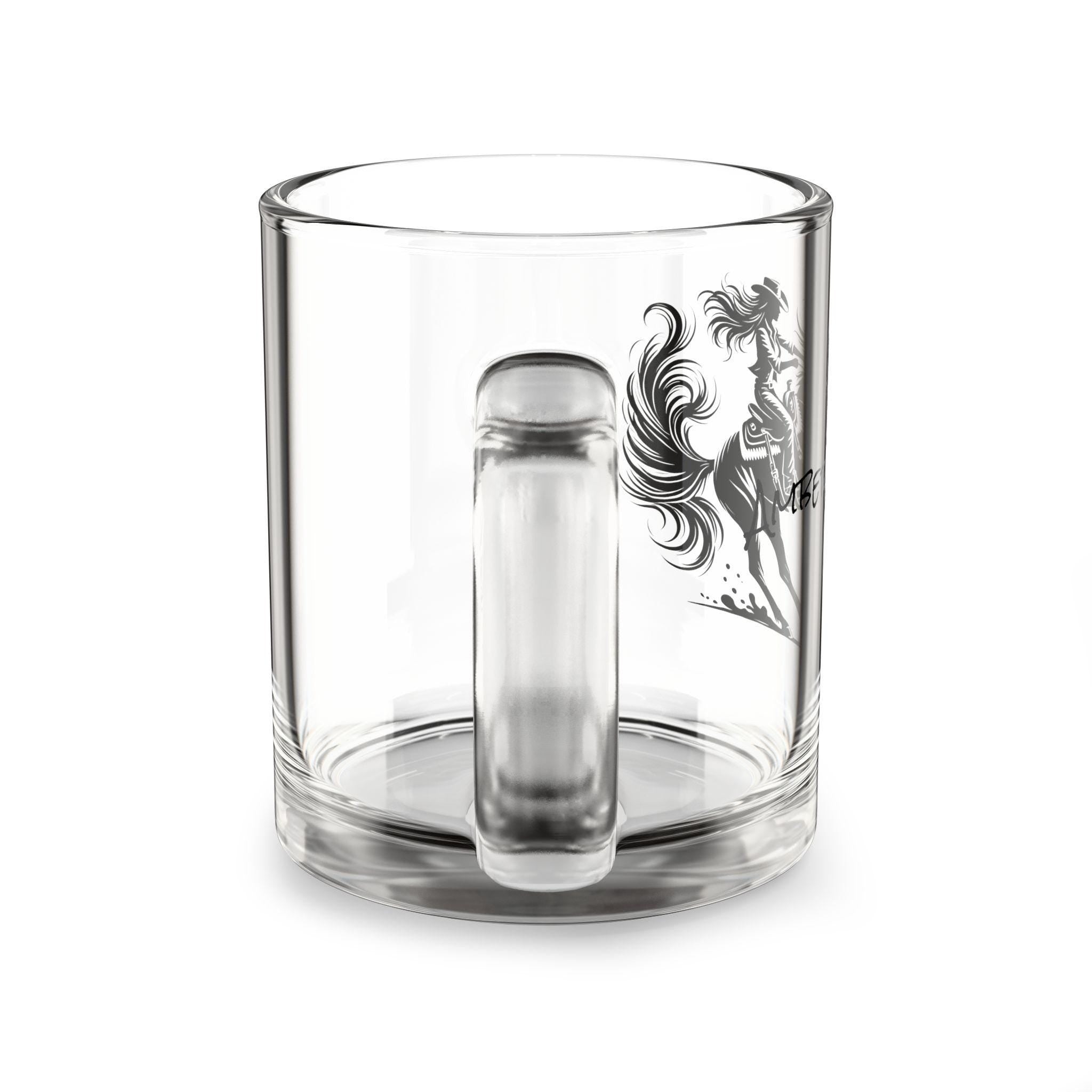 Personalized Cowgirl Glass Mug: Western Horse Lover Gift