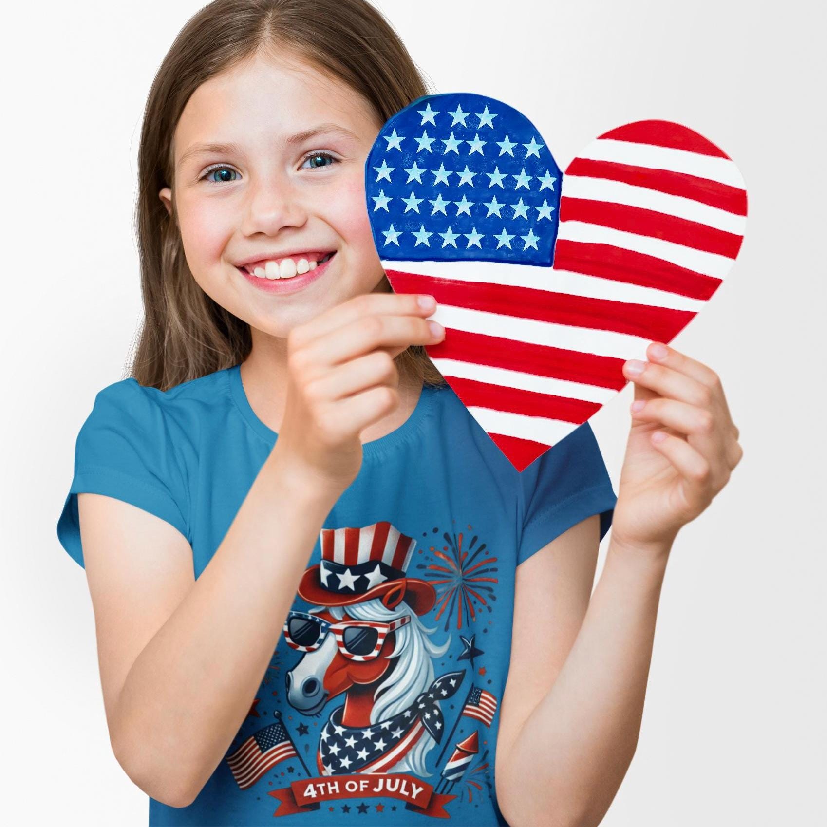 Patriotic Horse 4th of July Kids T-Shirt
FREE shipping on orders $35+
Get your little firecracker ready for the Fourth of July fun! 🇺🇸 This adorable kids’ tee features a spirited horse rocking an Uncle Sam hat 🎩 and surrounded by fireworks 🎆 — ready to party like it’s 1776!
Perfect for parades 🎉, BBQs 🍔, fireworks shows 🎇, or just playing in the summer sun ☀️.
Available in 6 festive colors ❤️🤍💙 
✓ Colorful, fun 4th of July horse design
✓ Available in 6 patriotic color options!