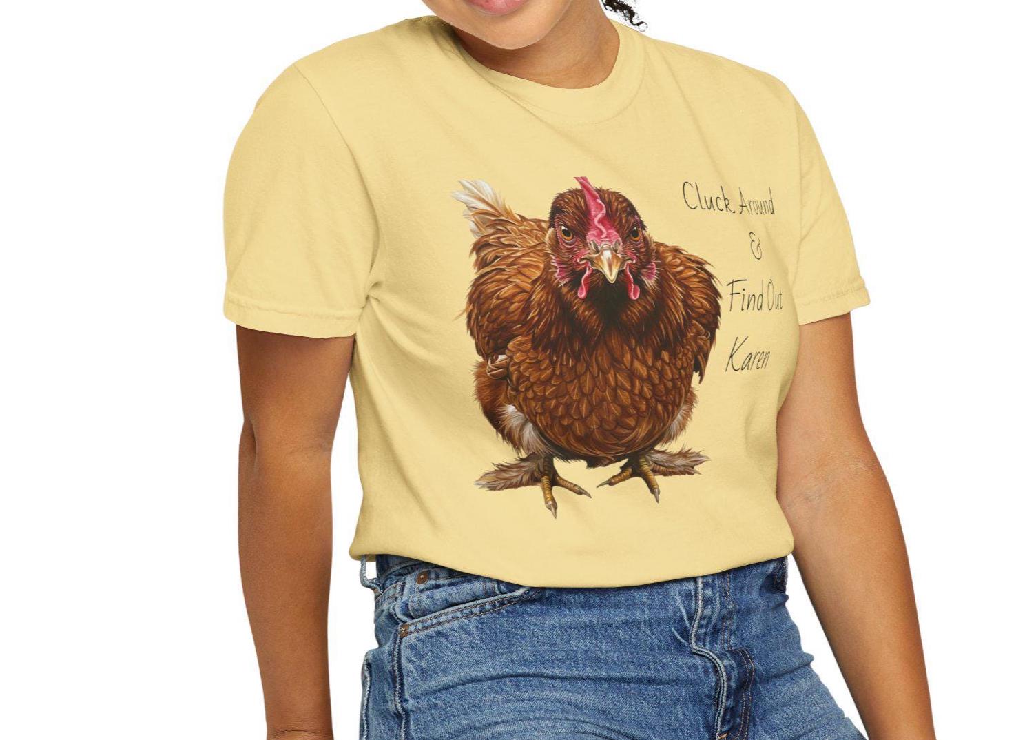 Custom Funny Chicken T-Shirt, Cluck Around & Find Out, Personalized Crazy Chicken Lady Shirt, gift for Chicken Lover, Backyard Chicken Owner -Razels