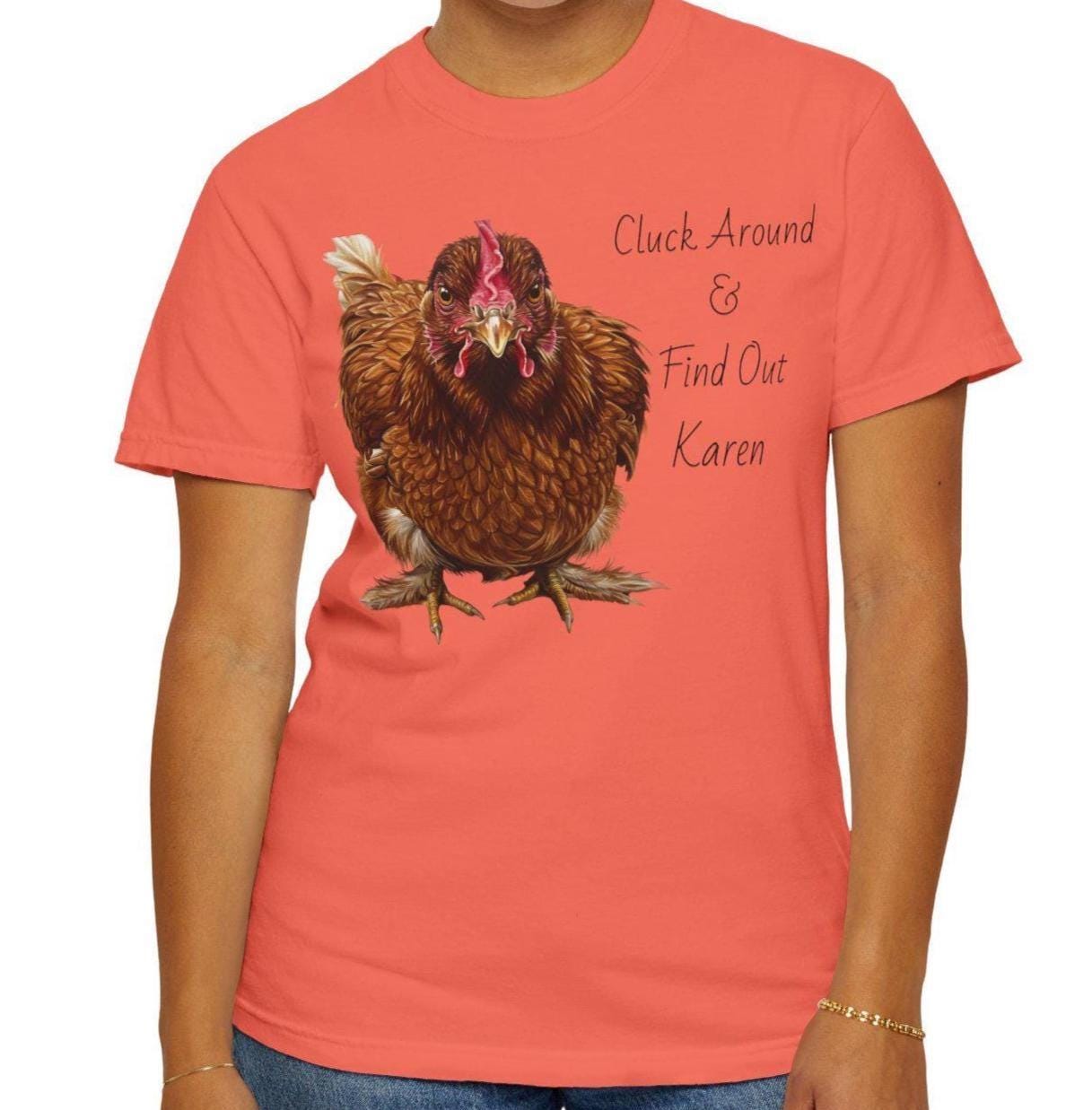 Funny Chicken T-Shirt â Cluck Around & Find Out đ
A must-have for every crazy chicken lady (or lad)! Whether you're ruling the roost or just love a little farmyard sass, this tee brings the perfect mix of comfort and cackle-worthy humor. Made with soft, garment-dyed cotton, itâs got that lived-in feel youâll loveâlike your favorite old hen, but cuter.
â 8 Fun, Bright Colors to choose from.
âSizes Sâ4XL â because chicken love knows no size limit