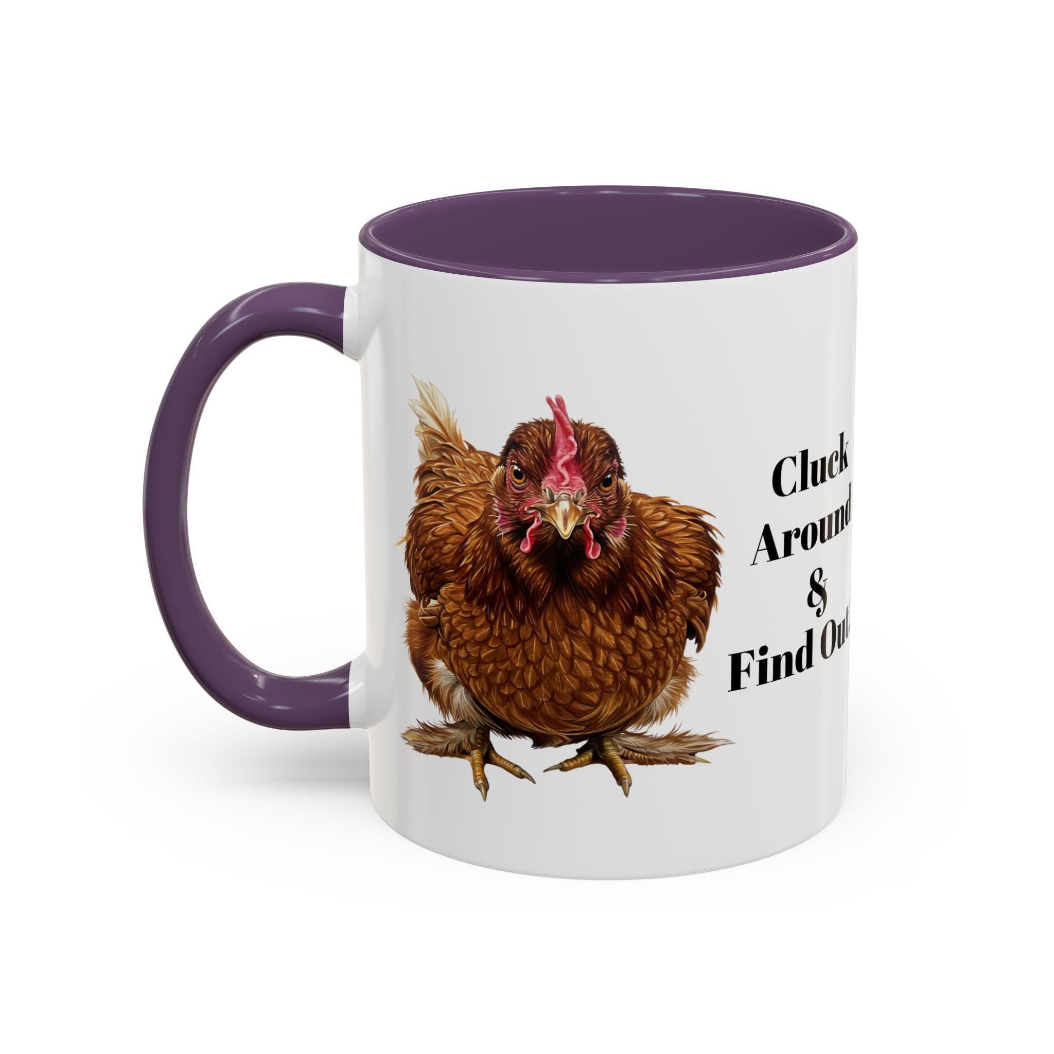 Cluck Around Chicken Coffee Mug - Sassy Red Hen Cup