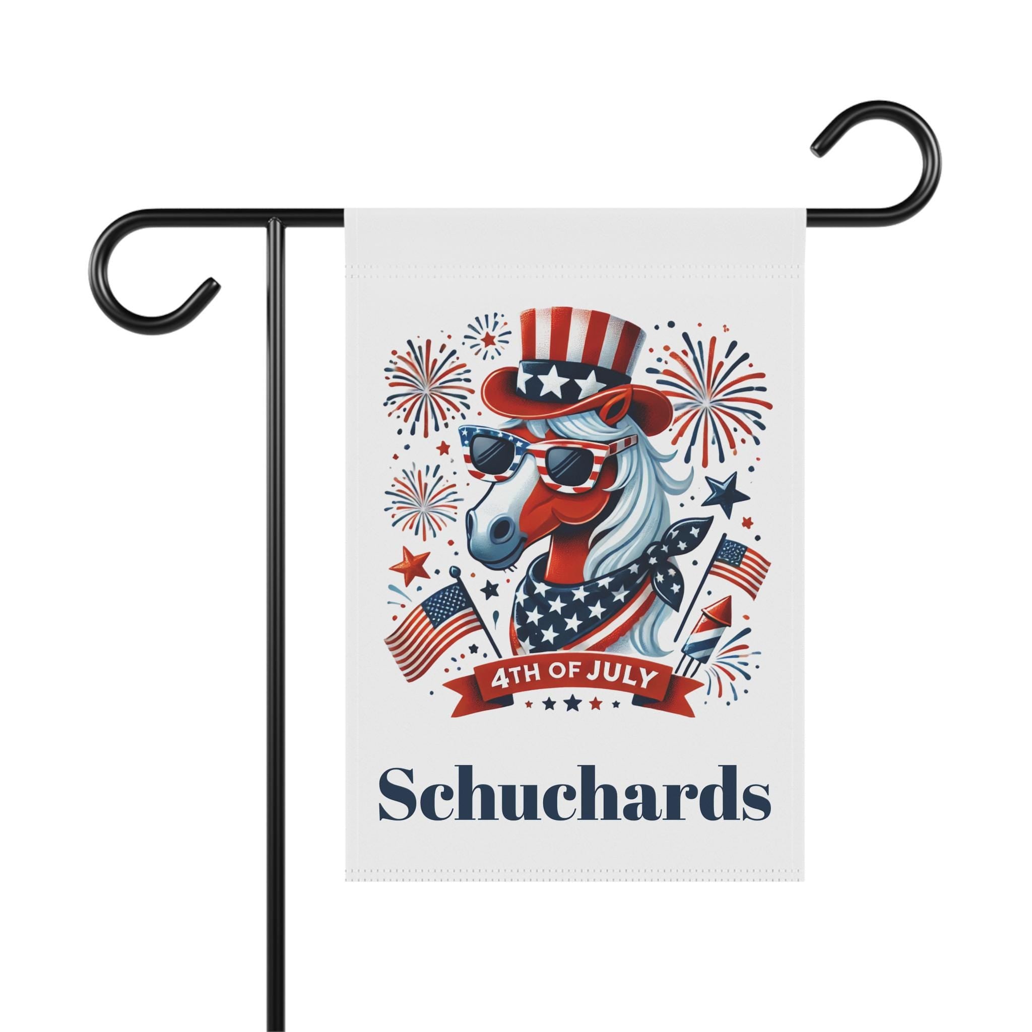 Patriotic Horse Garden Flag, 4th of July House Flag, Custom Yard Sign, Personalized Yard Flag, Funny Independance Day Flag -Razels