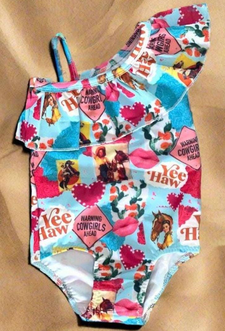 Cowgirl Bathing Suit, Western One Piece Swimsuit -Razels