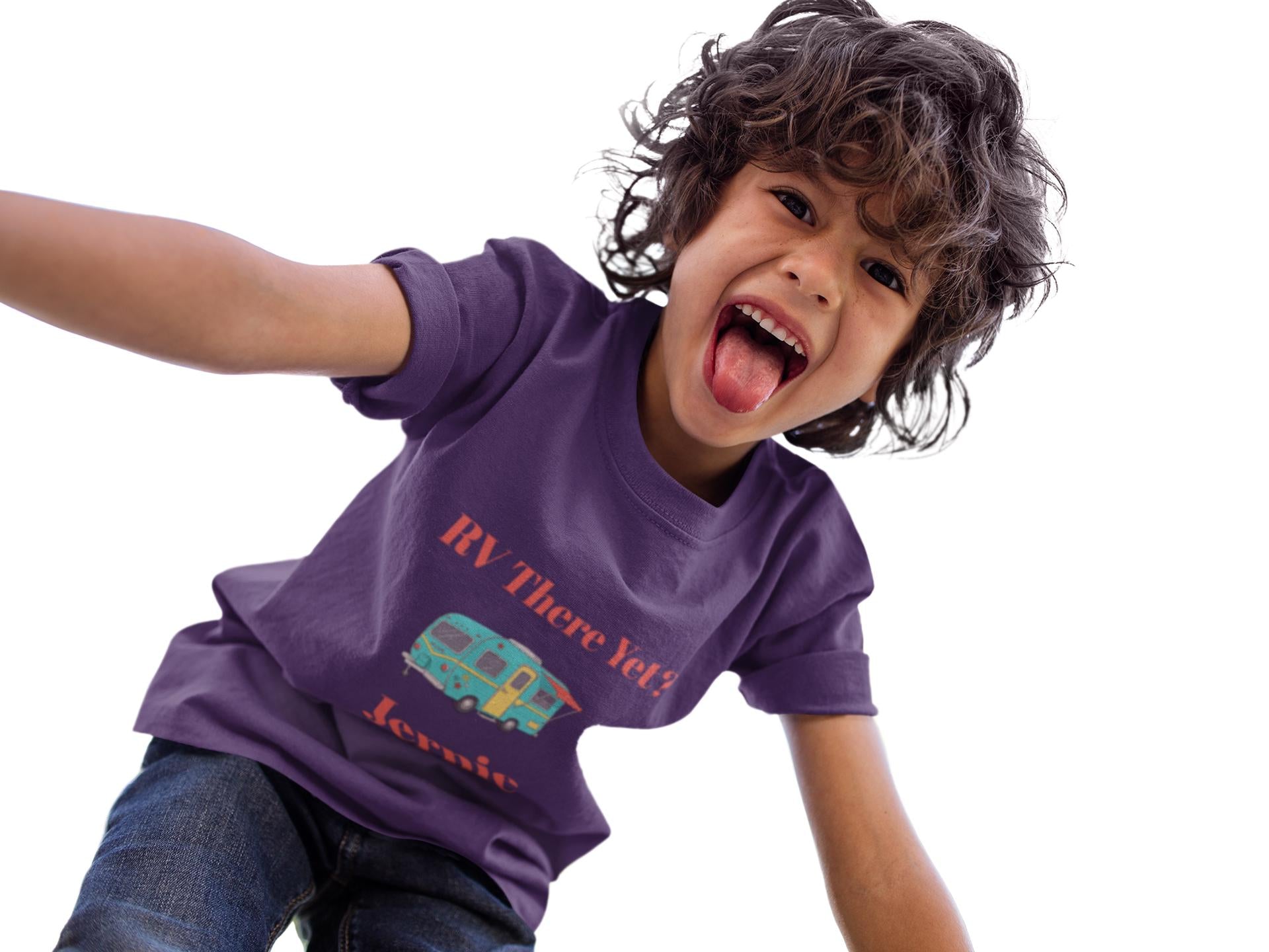 Personalized Kids Camping Shirt: "RV There Yet?" Family Vacation Tee -Razels