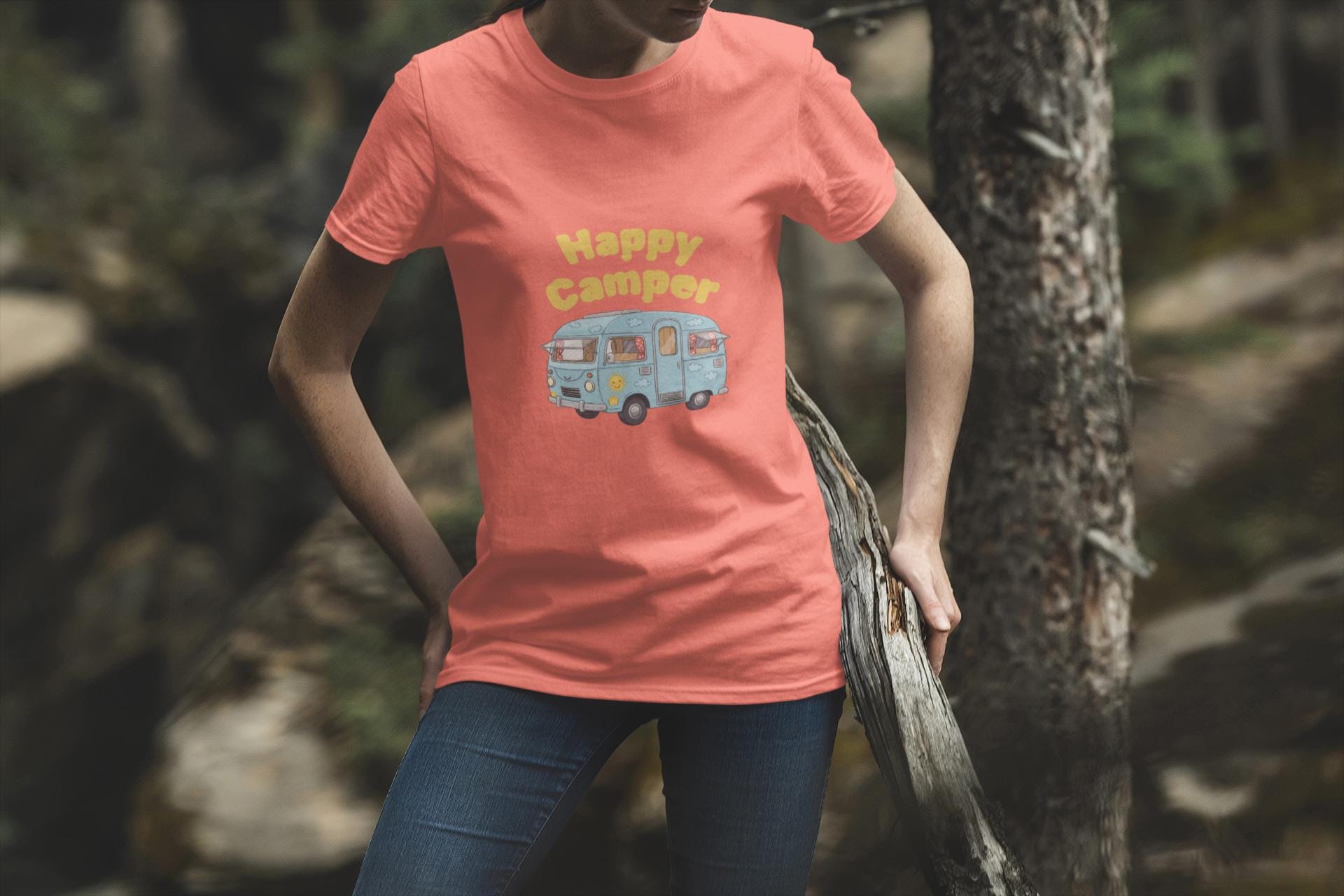 "Personalized Happy Camper T-Shirt
🌞 Bright, bold, and made for happy trails! 🌞
✓ Soft, garment-dyed cotton for that broken-in feel from day one
✓ Personalized with YOUR name – because you're the star of the campground!
✓ Unisex sizing from S to 4XL – comfy fits for all happy campers
✓ 9 fun, bright colors that scream vacation mode
✓ Double-needle stitching for extra durability (because camping gets wild)
✓ Seamless tubular knit for a smooth, clean look