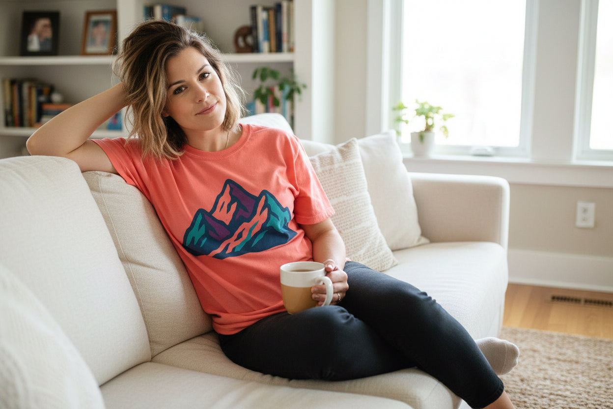 Mountain Graphic Unisex T-shirt, Comfort Colors Outdoor Shirt, Hiking Adventure Tee, Horn hunting tshirt -Razels