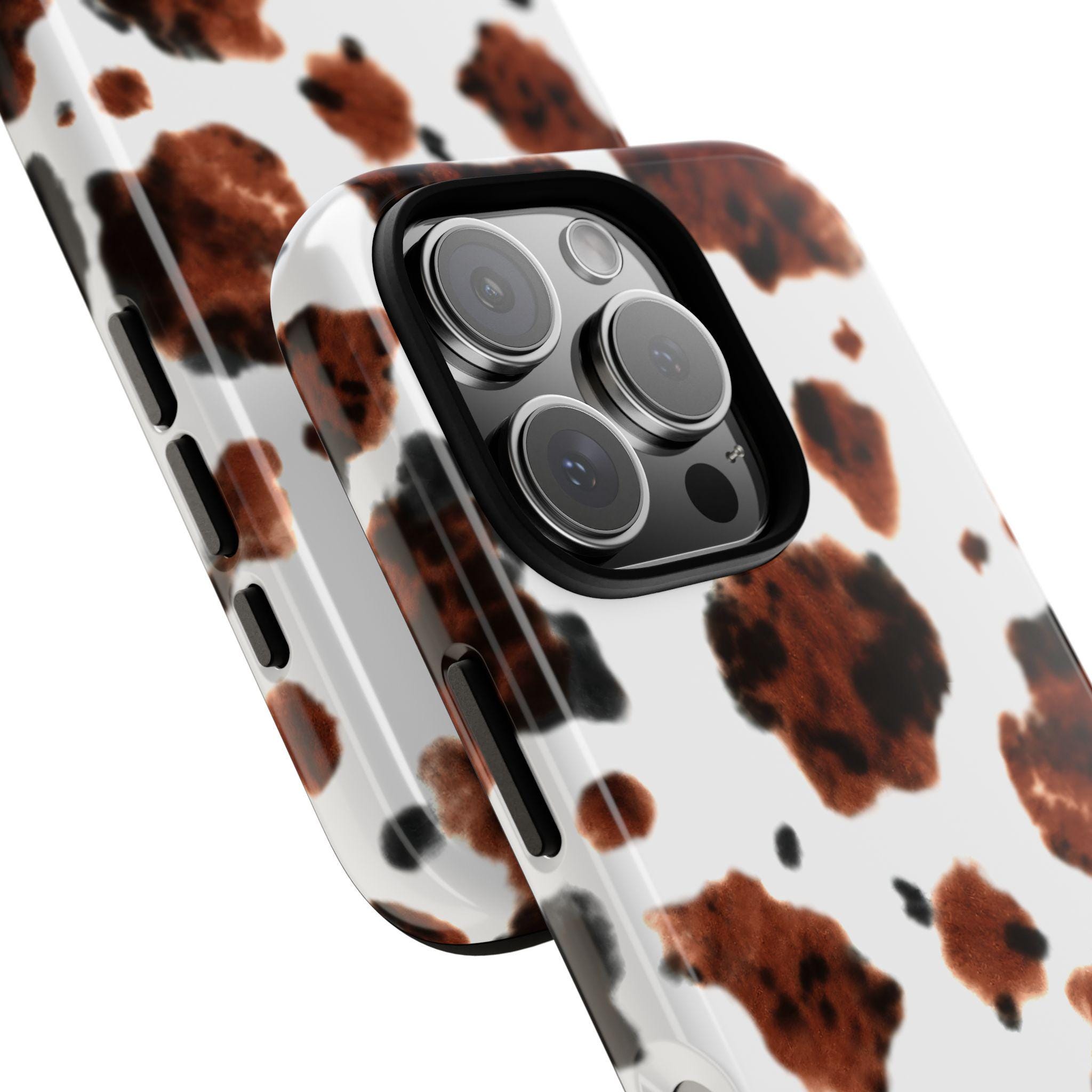 Brindle Cowhide Phone Case: Personalized Western Design, Shockproof -Razels