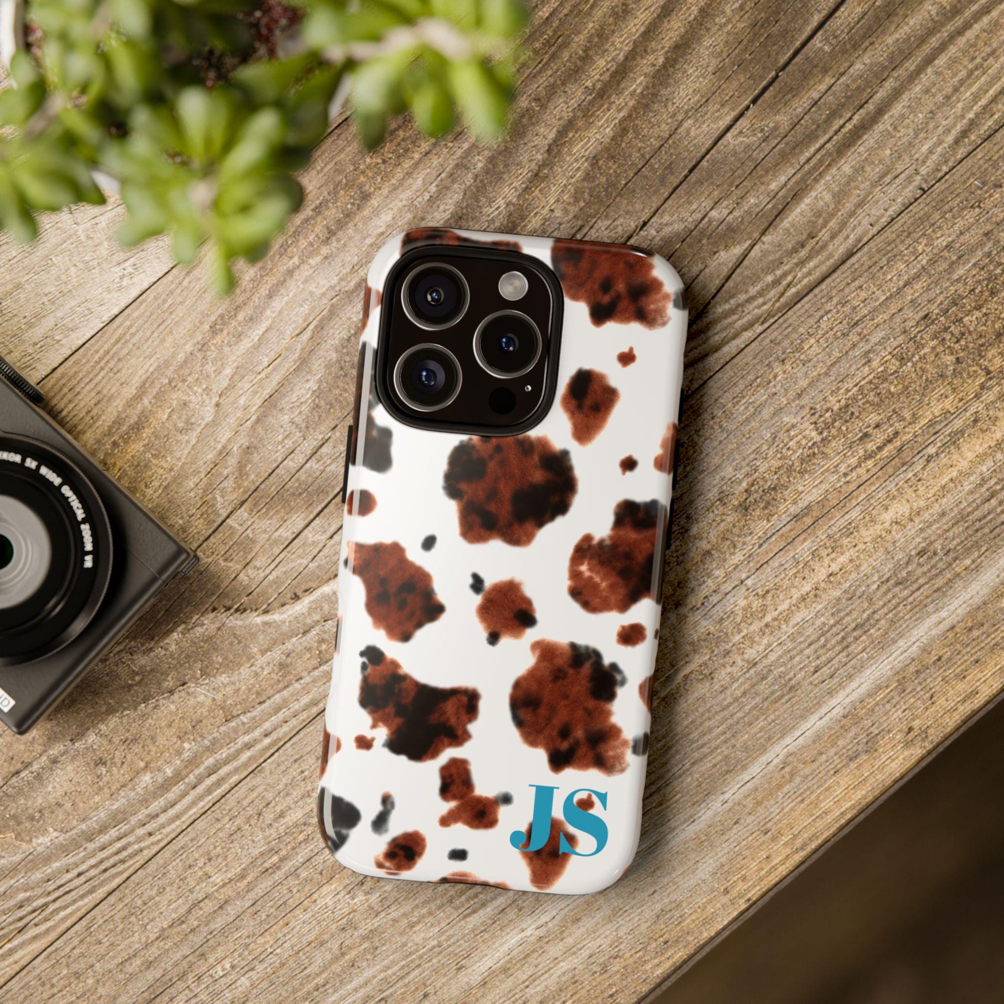 Brindle Cowhide Phone Case: Personalized Western Design, Shockproof -Razels
