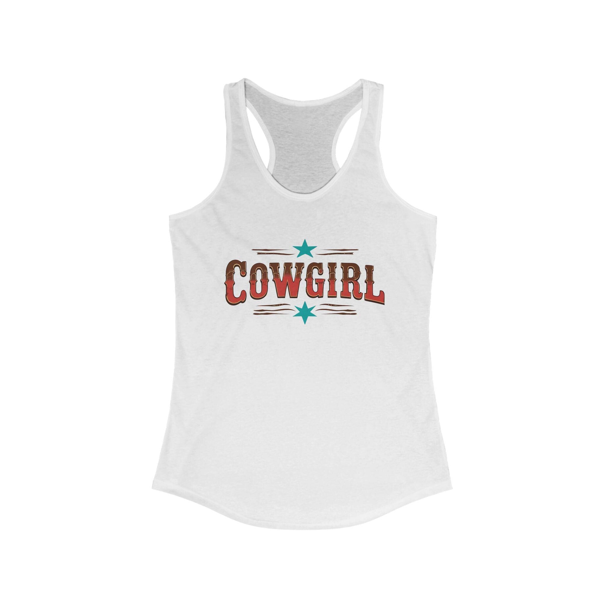 Cowgirl Racerback Tank, Cowgirl Summer Tank Top, Western Wear, Gift for Cowgirls, Trendy Summer Top -Razels