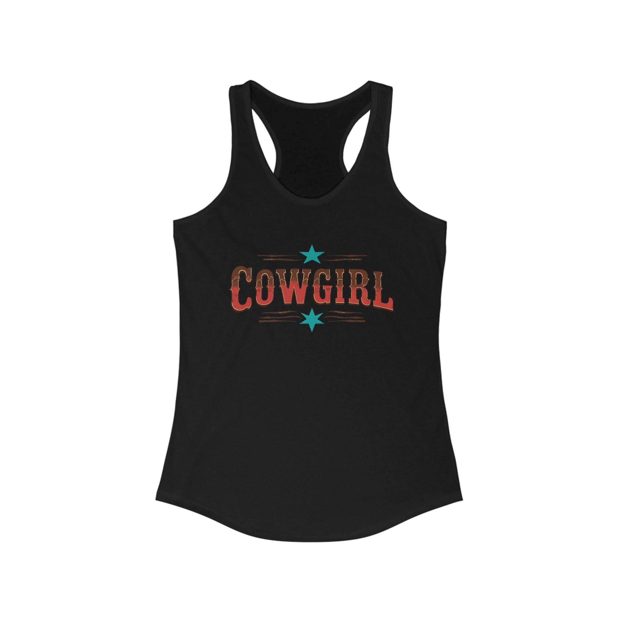 Cowgirl Racerback Tank, Cowgirl Summer Tank Top, Western Wear, Gift for Cowgirls, Trendy Summer Top -Razels