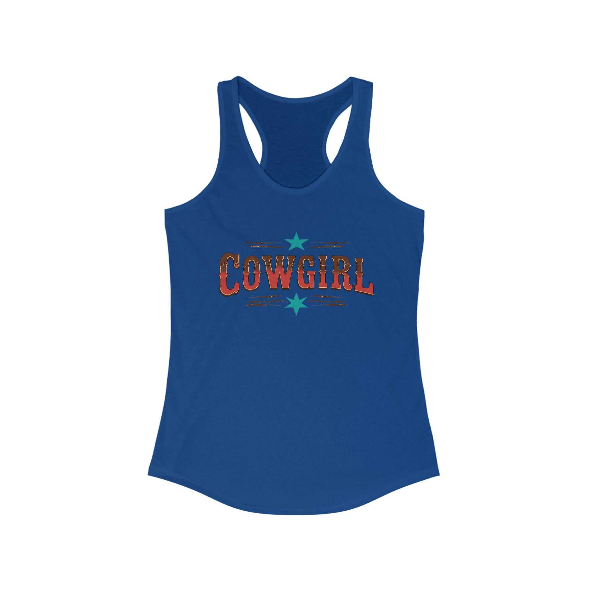 Cowgirl Racerback Tank, Cowgirl Summer Tank Top, Western Wear, Gift for Cowgirls, Trendy Summer Top -Razels
