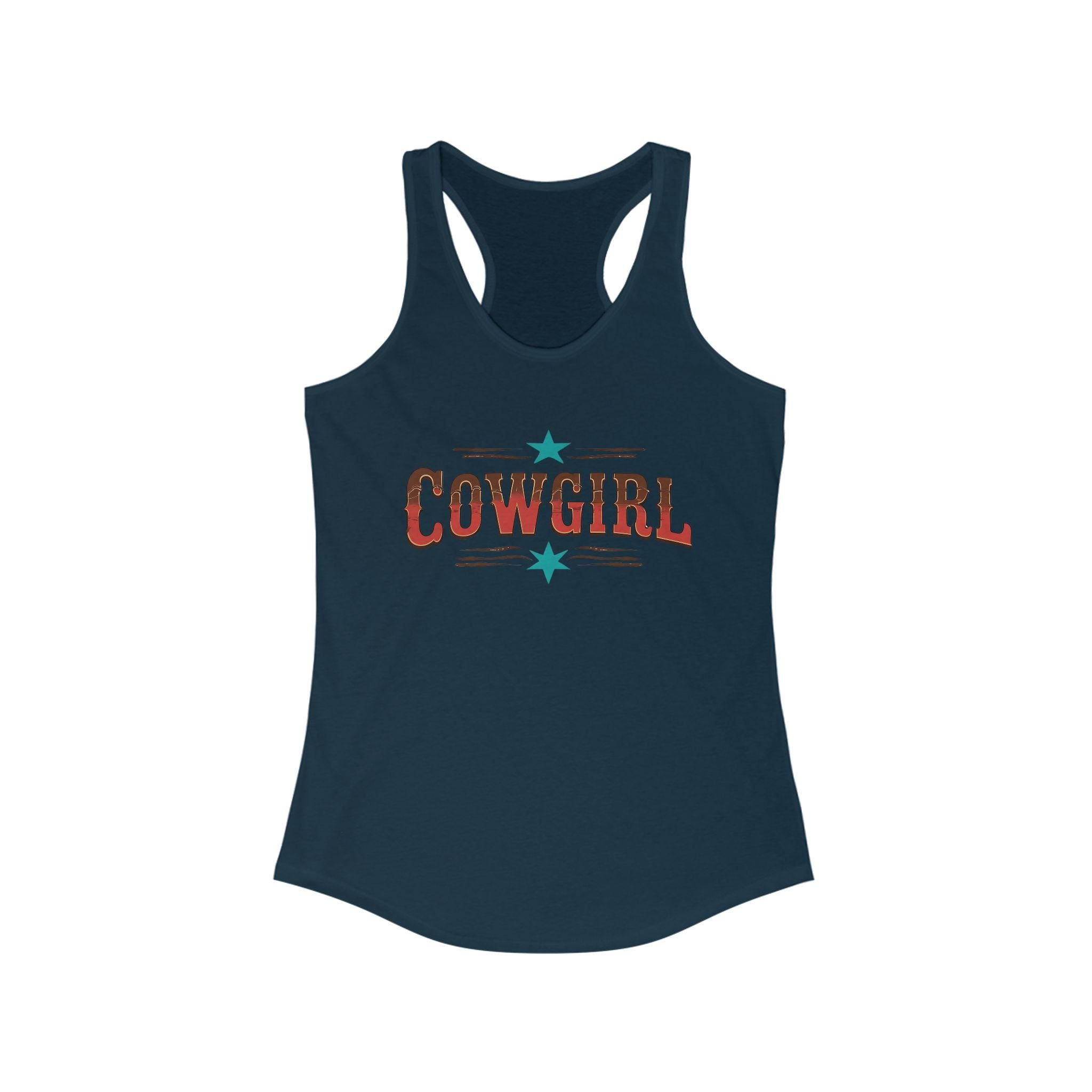 Cowgirl Racerback Tank, Cowgirl Summer Tank Top, Western Wear, Gift for Cowgirls, Trendy Summer Top -Razels