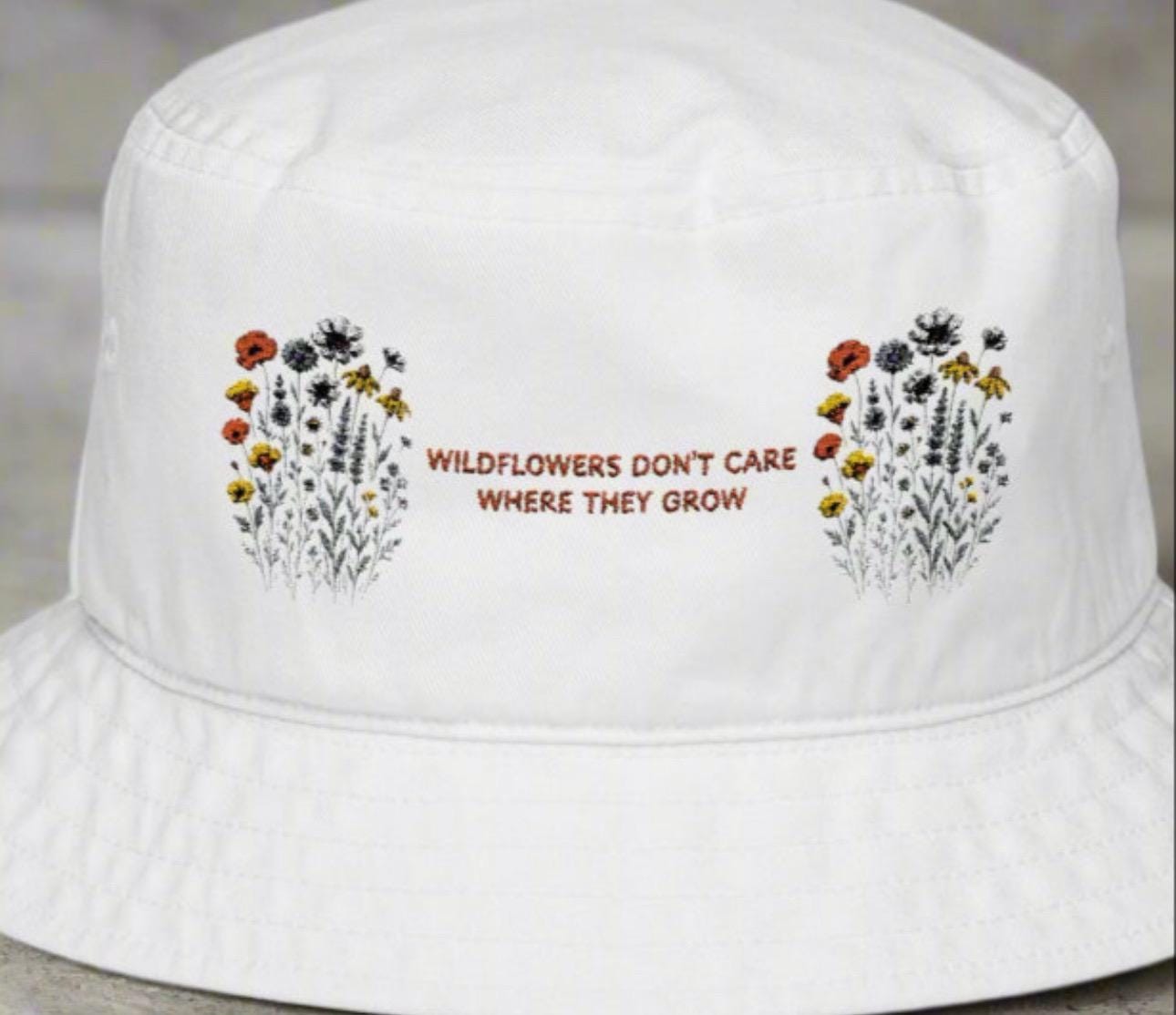 Wildflowers Bucket Hat | Gift for Mother, Grandmother, Garnder | Embroidered Garnder Hat | Gardner Gifts, -Razels