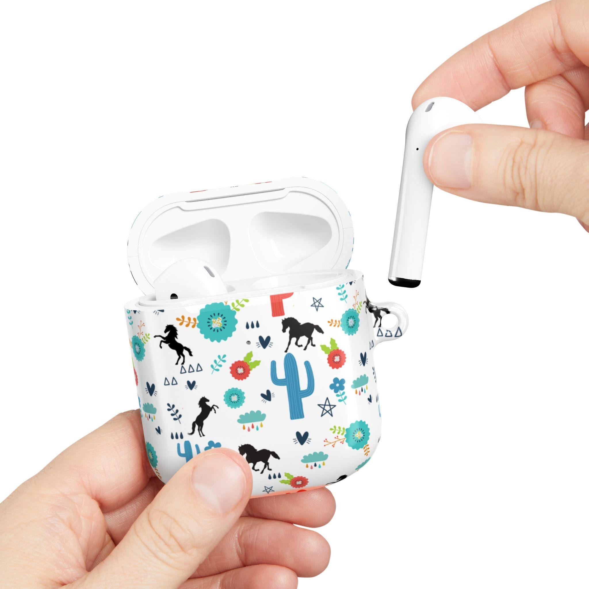 Personalized Boho Horse AirPod Case: Western Cactus Print Tech Gift -Razels