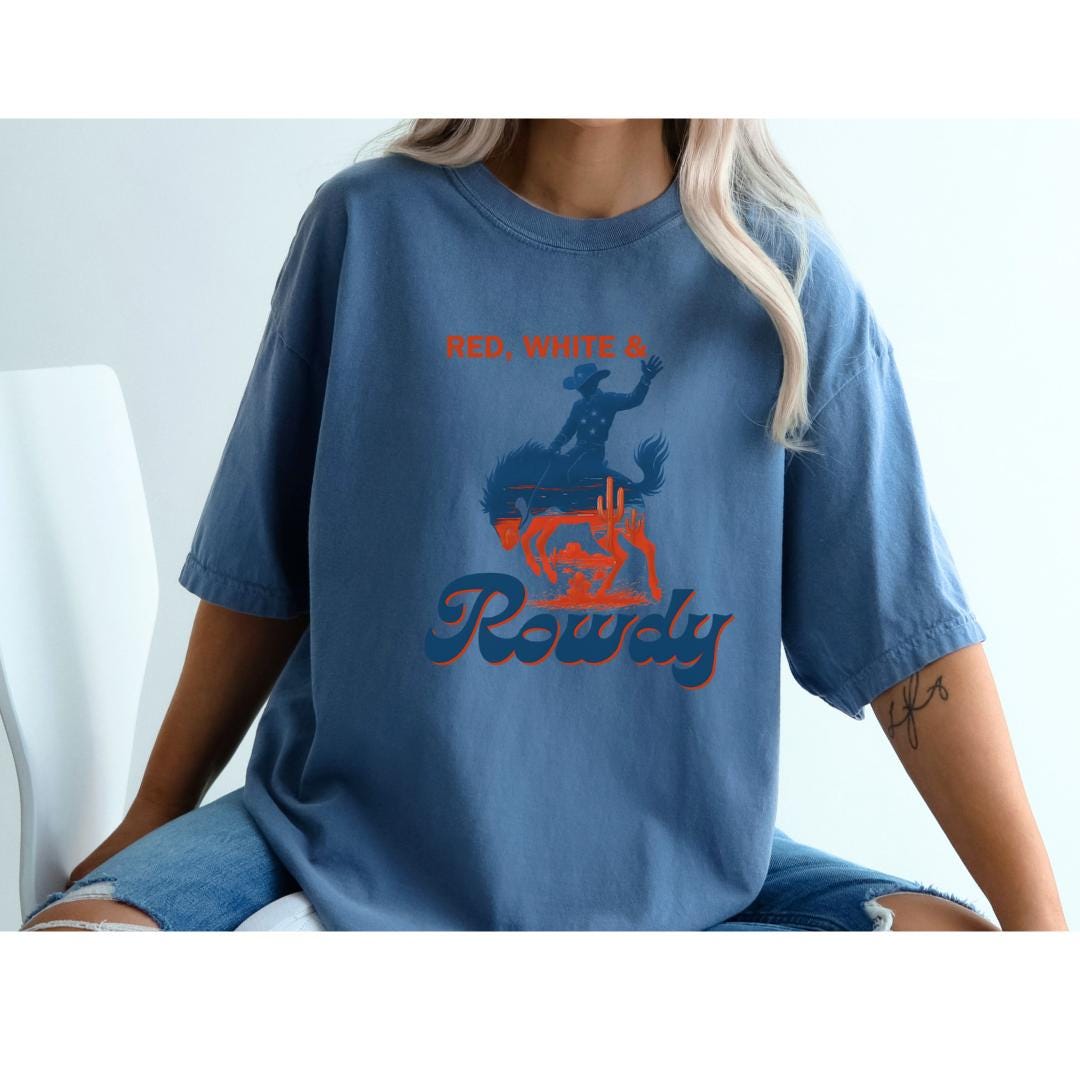 Red, White & Rowdy Adult 4th of July T-Shirt -Razels
