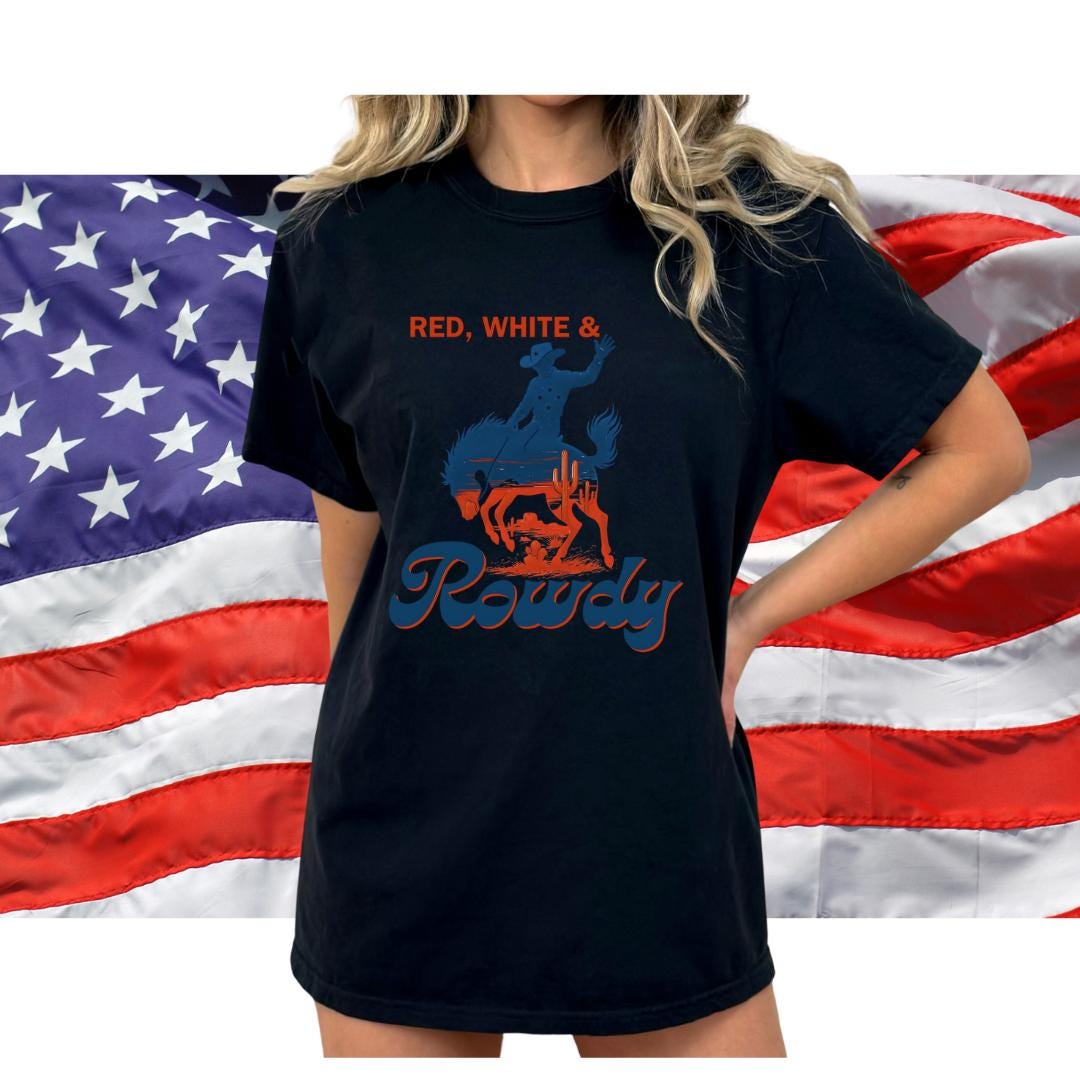 Red, White & Rowdy Adult 4th of July T-Shirt -Razels
