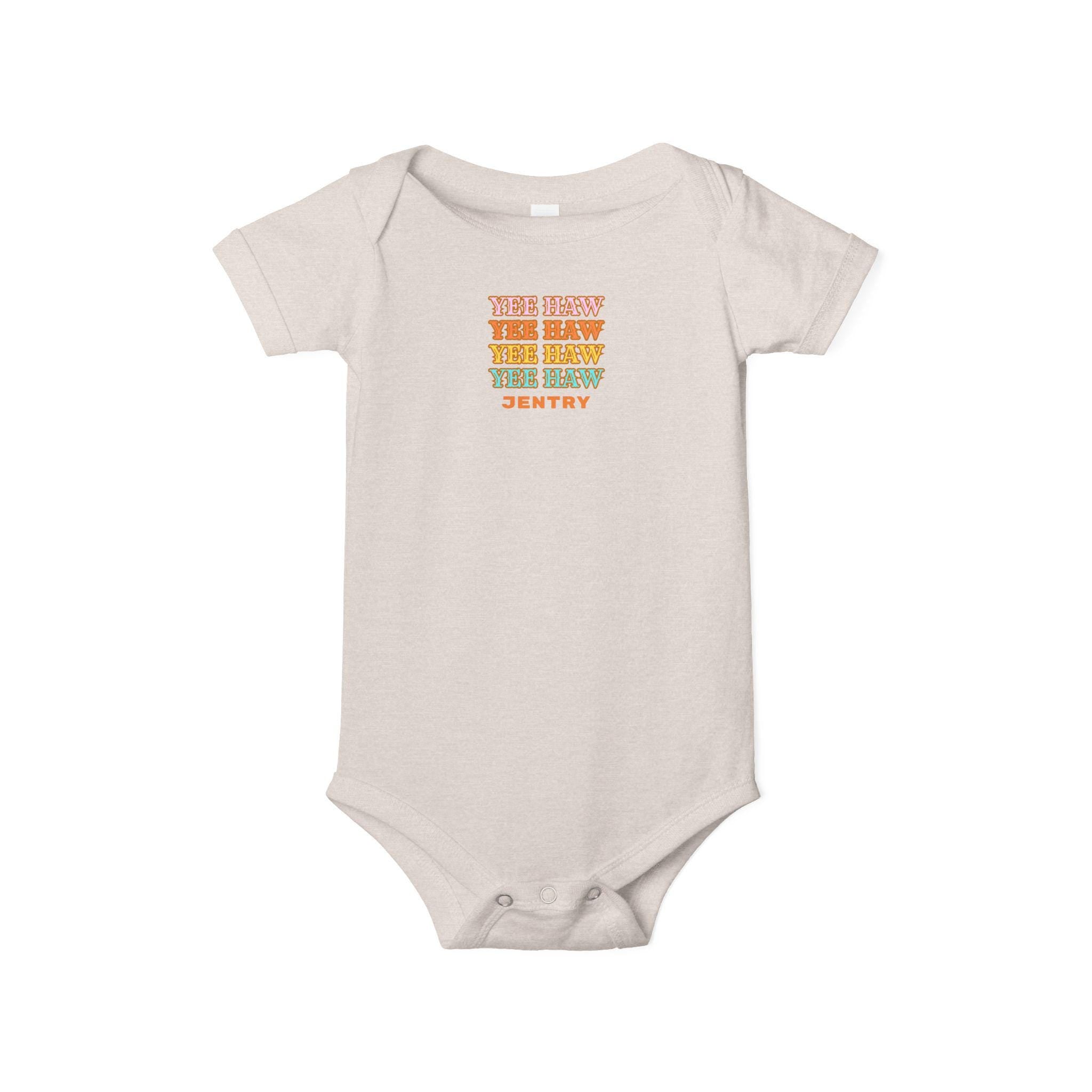 Personalized Baby Onesie: Retro Cowboy YEEHAW Bodysuit -Razels
