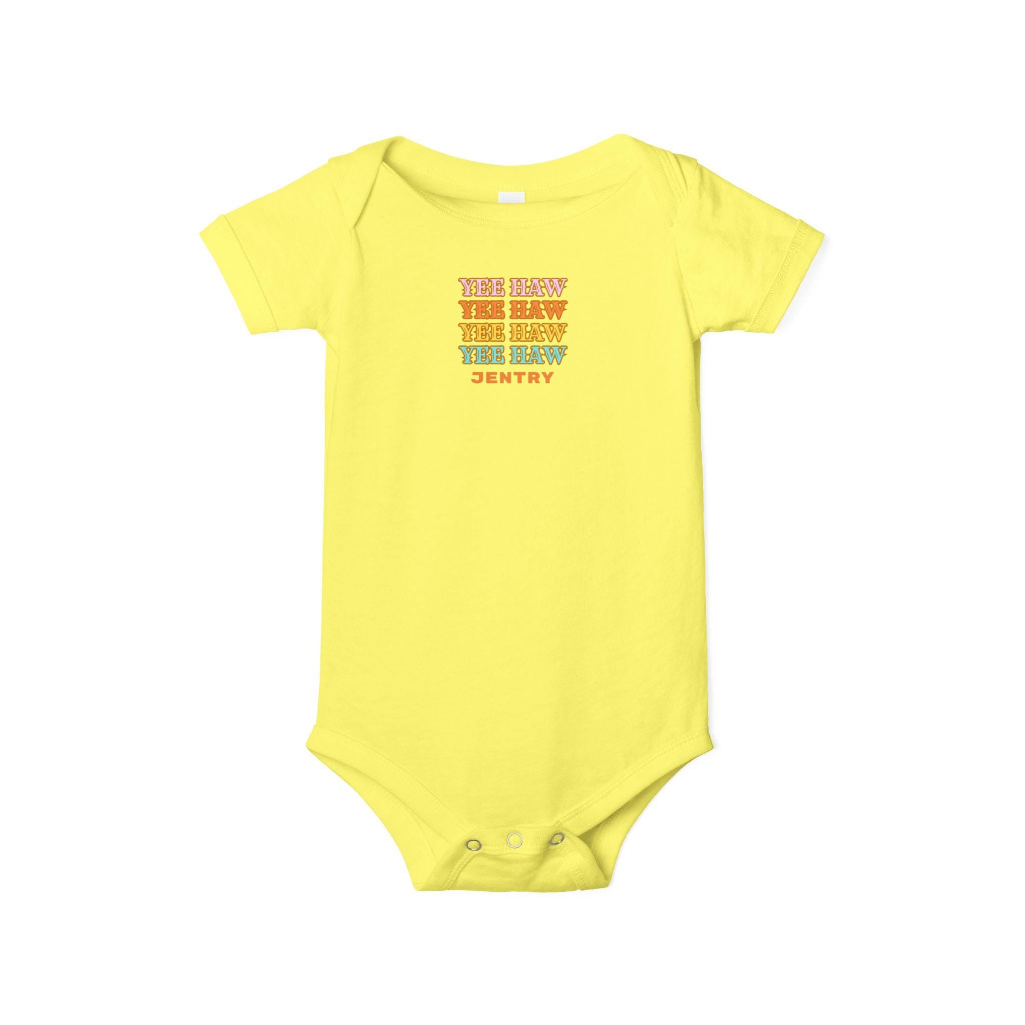 Personalized Baby Onesie: Retro Cowboy YEEHAW Bodysuit -Razels