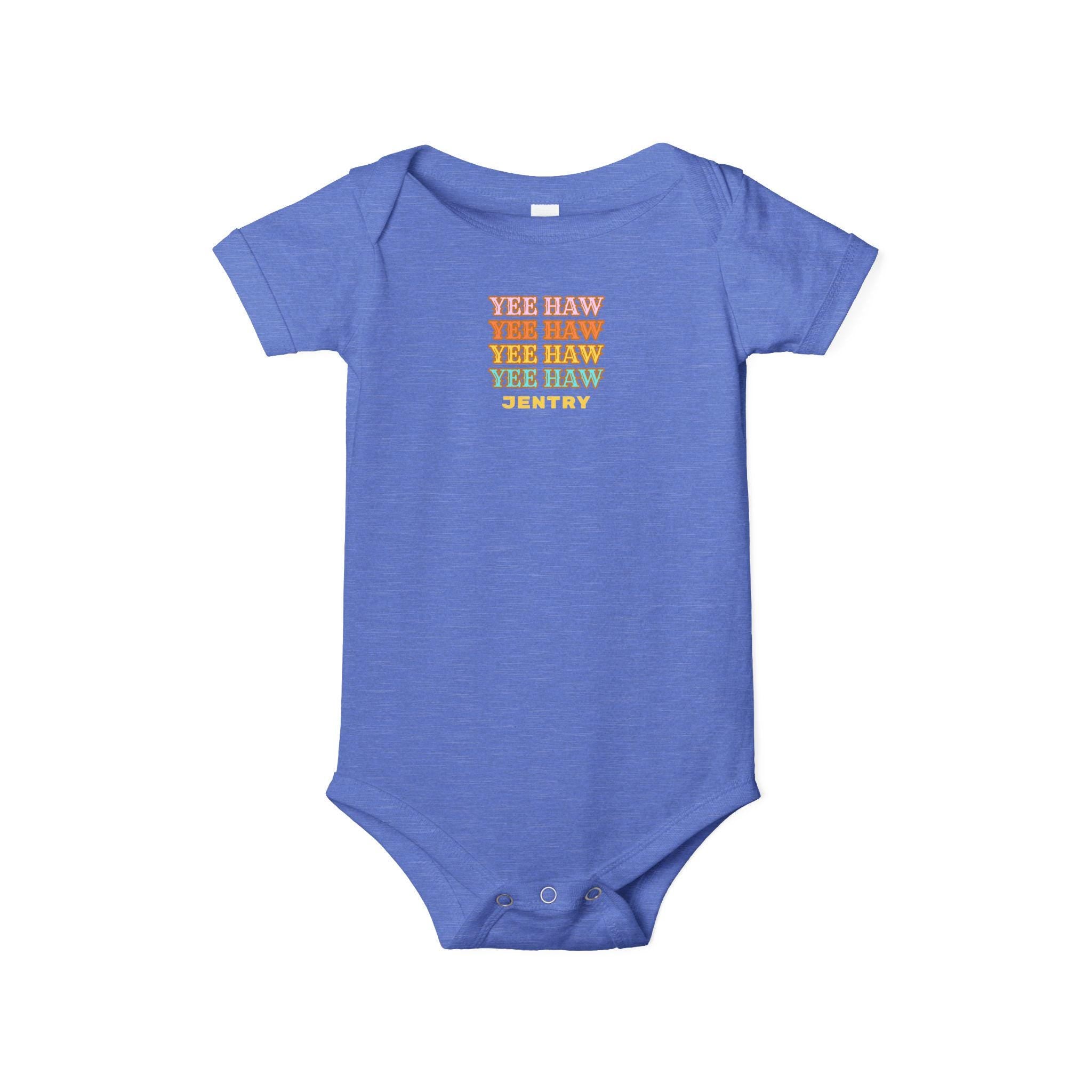 Personalized Baby Onesie: Retro Cowboy YEEHAW Bodysuit -Razels