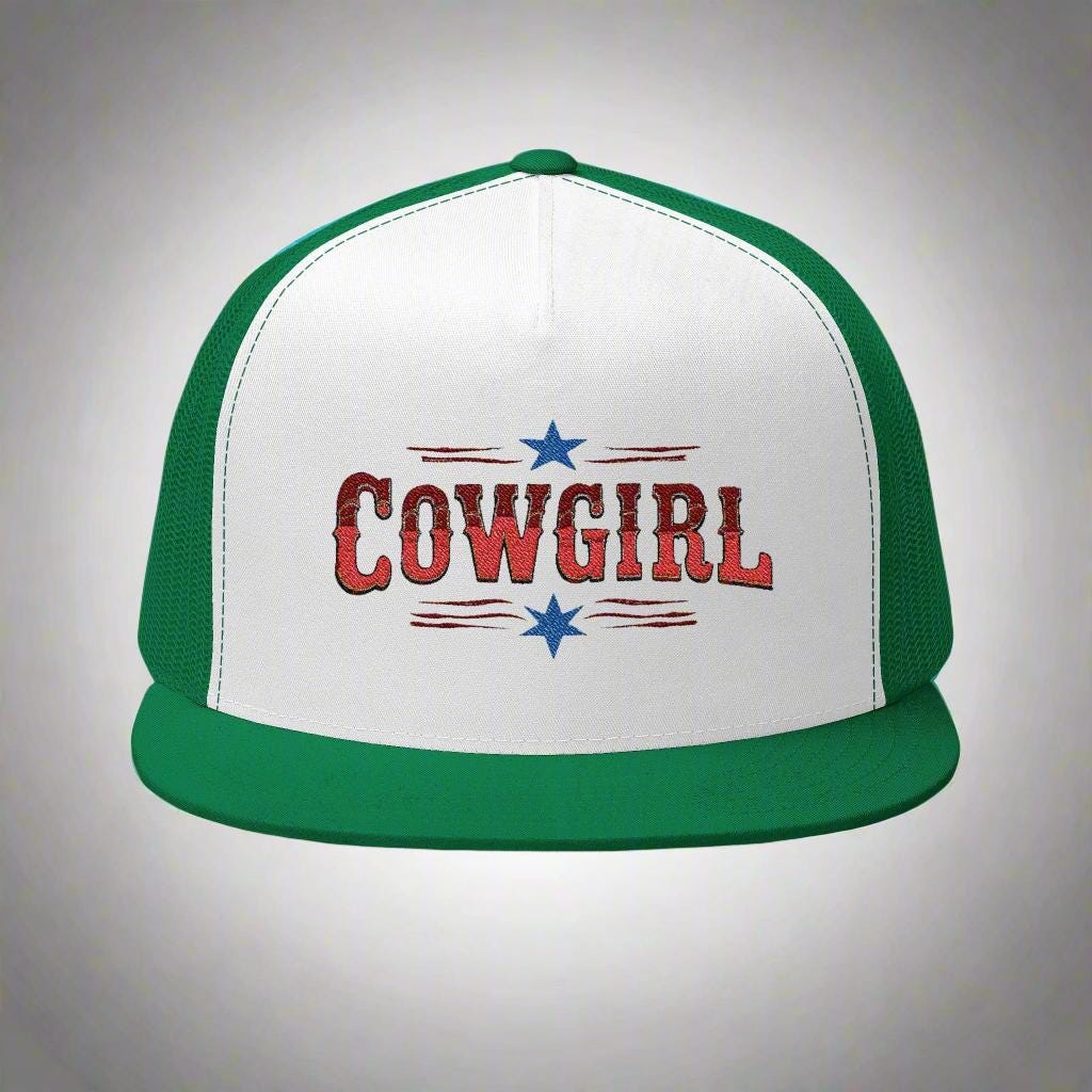 Cowgirl Trucker Hat: Western Summer Baseball Cap -Razels