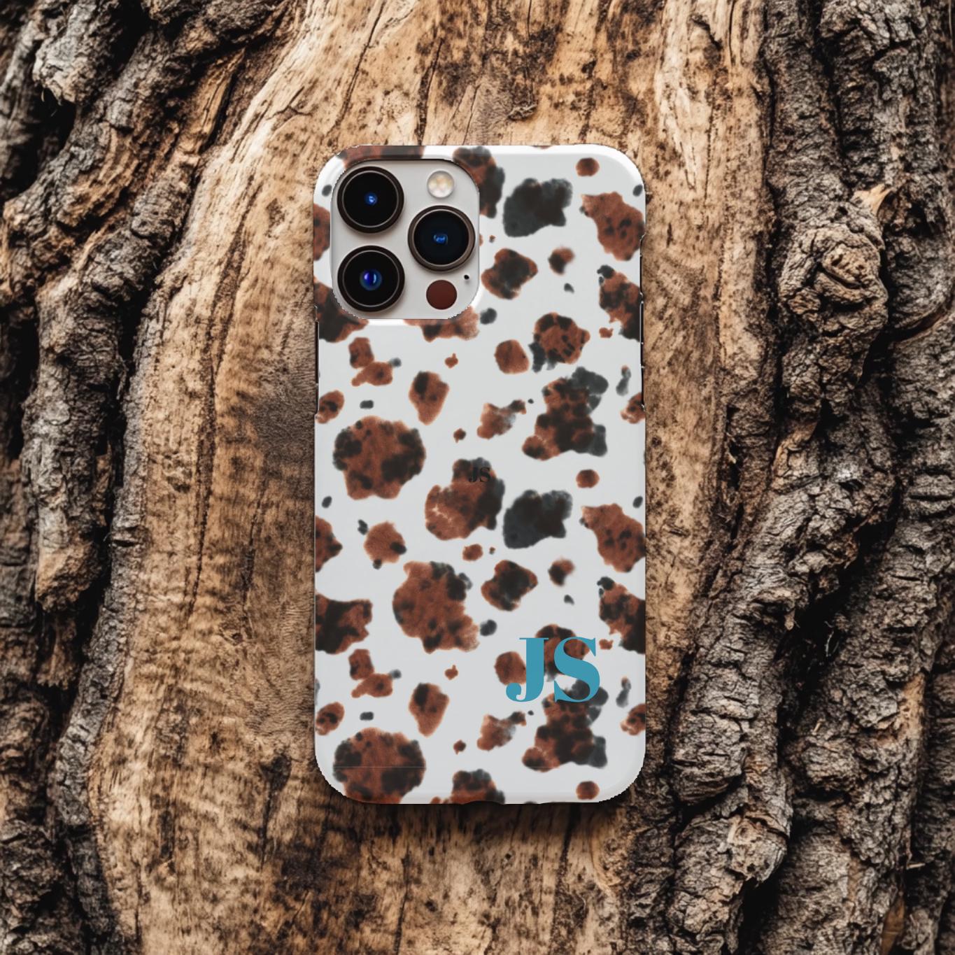 Brindle Cowhide Phone Case: Personalized Western Design, Shockproof -Razels