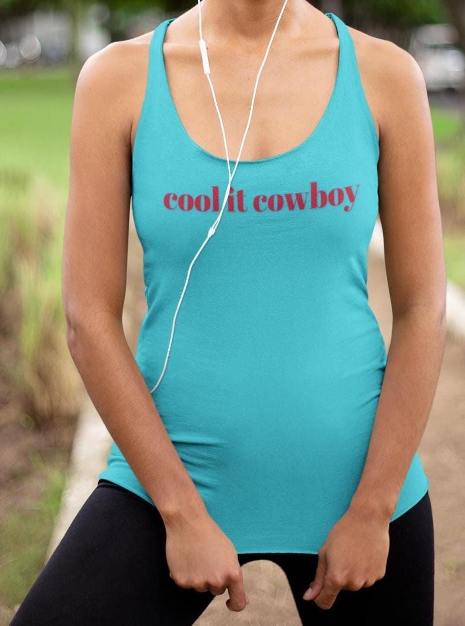 đ€ Cool It Cowboy â Western Racerback Tank for Women
Our spicy fan-favorite saying âCool It Cowboyâ is now heat-pressed on your new go-to racerback tank!
Available in 7 gorgeous colors, itâs soft, breathable, and ready to ride with you from gym sesh to grocery run.
â Lightweight & breathable (4 oz cotton/poly blend)
â Soft feel with comfy self-fabric binding
â Flattering scoop neckline + racerback cut
â Tear-away label for no-itch wear
â Great for workouts, errands, or casual Western vibes