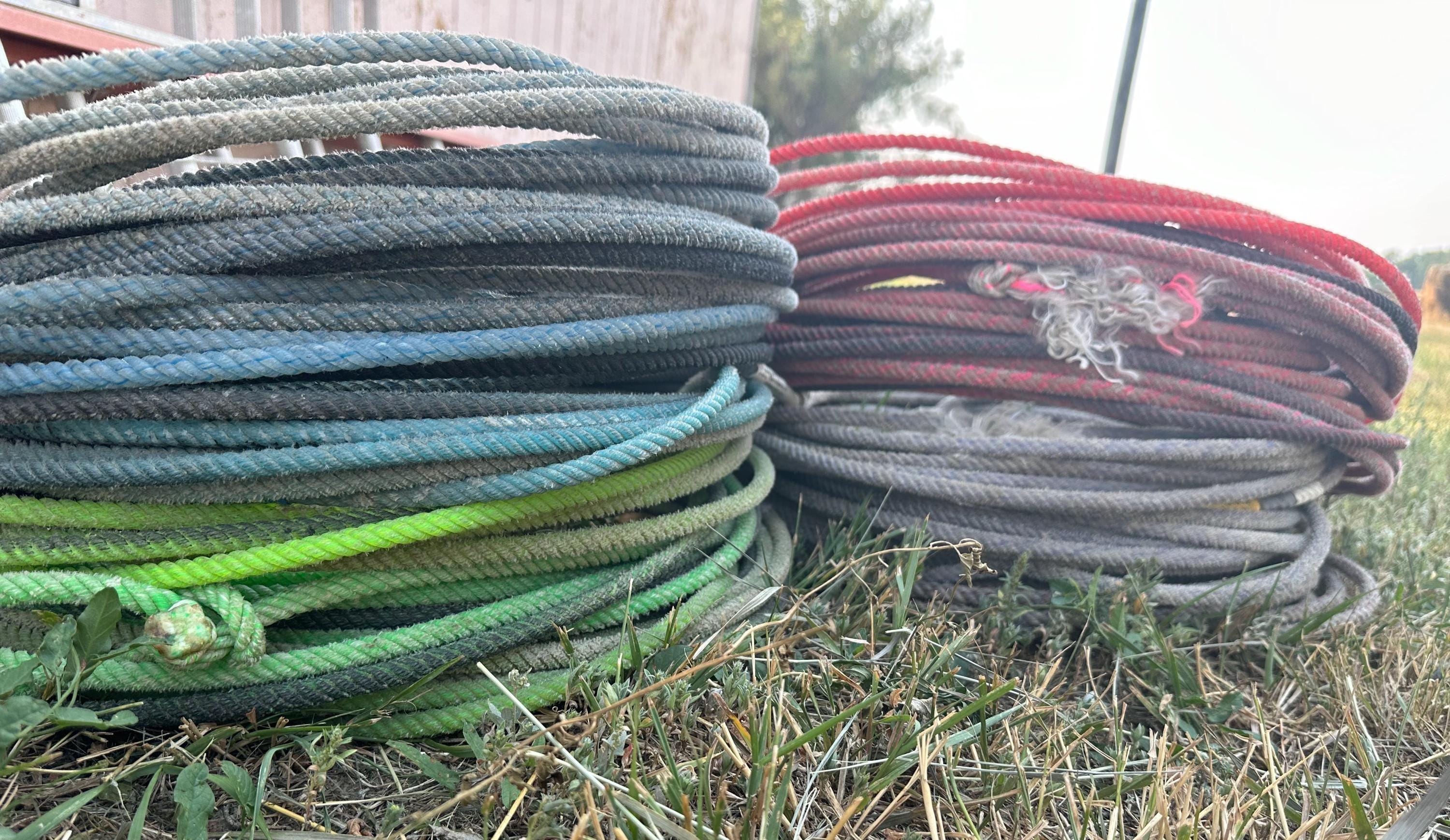 🤠 Authentic Cowboy/Cowgirl Ropes – Real Team Roping Gear for Decor, Crafts, or Play
These ropes are the real deal — genuine cowboy and cowgirl lariats pulled straight from the arena! Used in jackpot team roping events, every rope is “broke in” and full of personality, with all the natural markings that prove it’s lived the ranch life.
✓ Available red, white, blue, turquoise, green, purple & more
✓ Great for western-style wreaths, rustic gate decor, baskets, DIY projects & kids’ cowboy play