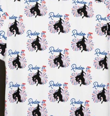 4th of July Hawaiian Shirt, Patriotic Button Up Shirt, Patriotic Bronc Rider Western Button Down -Razels