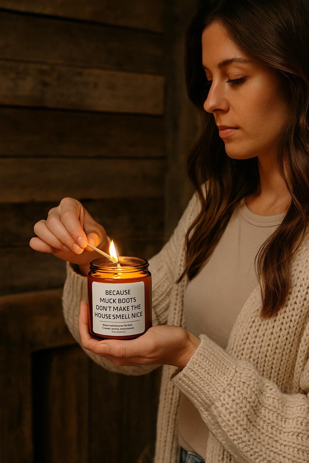 Funny Horse Girl Candle - White Sage & Lavender Scented Soy Candle, Horse Lover Gift -Razels