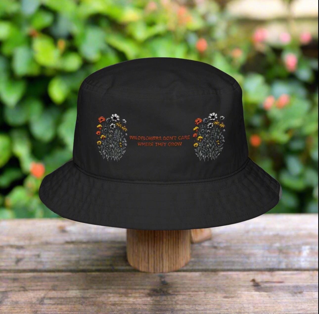 Wildflowers Bucket Hat | Gift for Mother, Grandmother, Garnder | Embroidered Garnder Hat | Gardner Gifts, -Razels