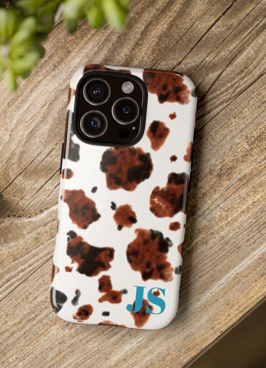 Brindle Cowhide Phone Case: Personalized Western Design, Shockproof -Razels
