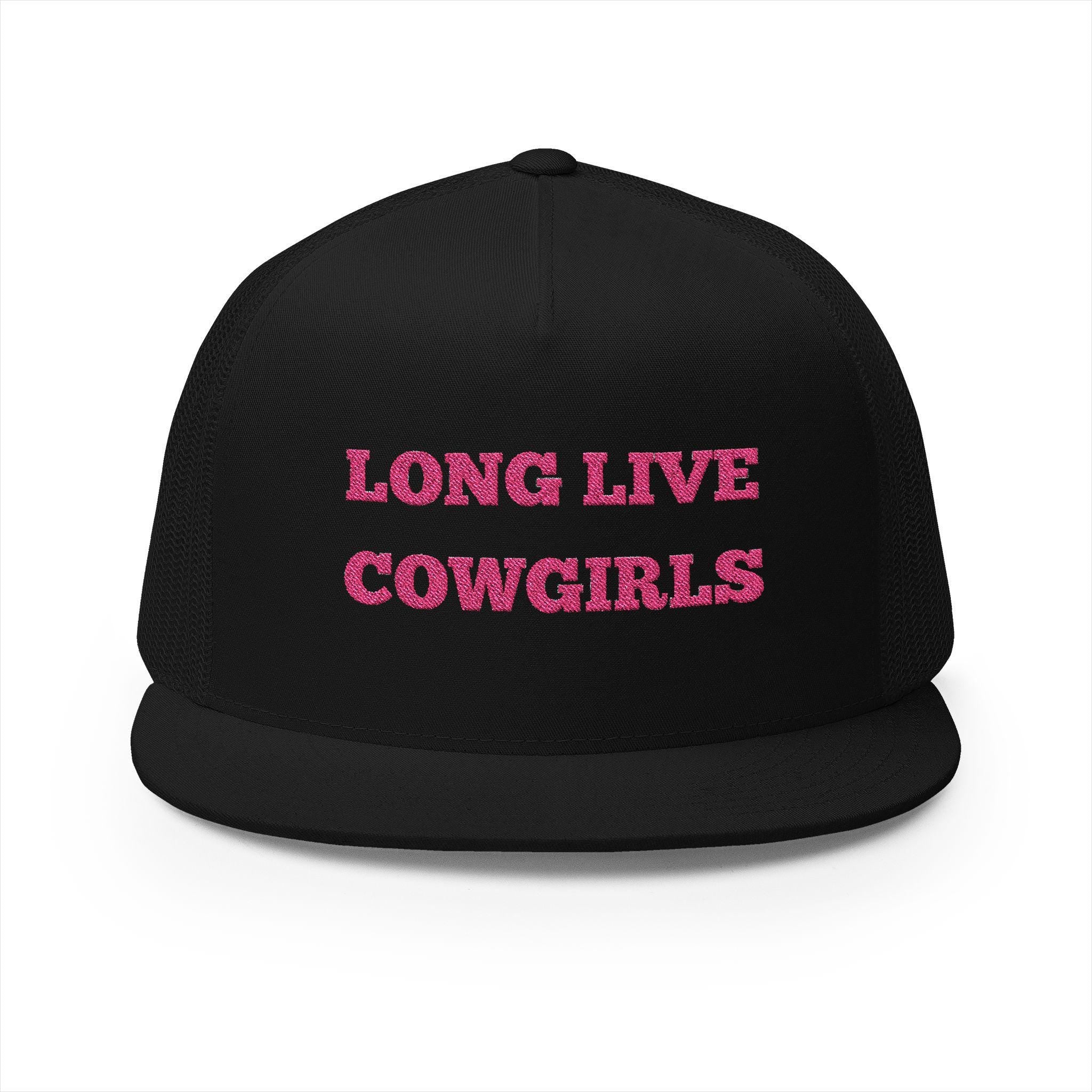 Long Live Cowgirls Trucker Hat - 5 Panel Western Cap, Retro Snapback for Rodeo & Country Concert Summer Outfit -Razels