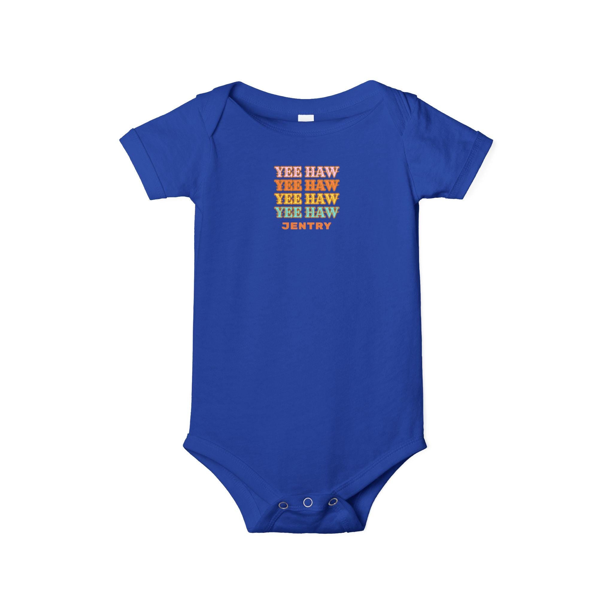 Personalized Baby Onesie: Retro Cowboy YEEHAW Bodysuit -Razels