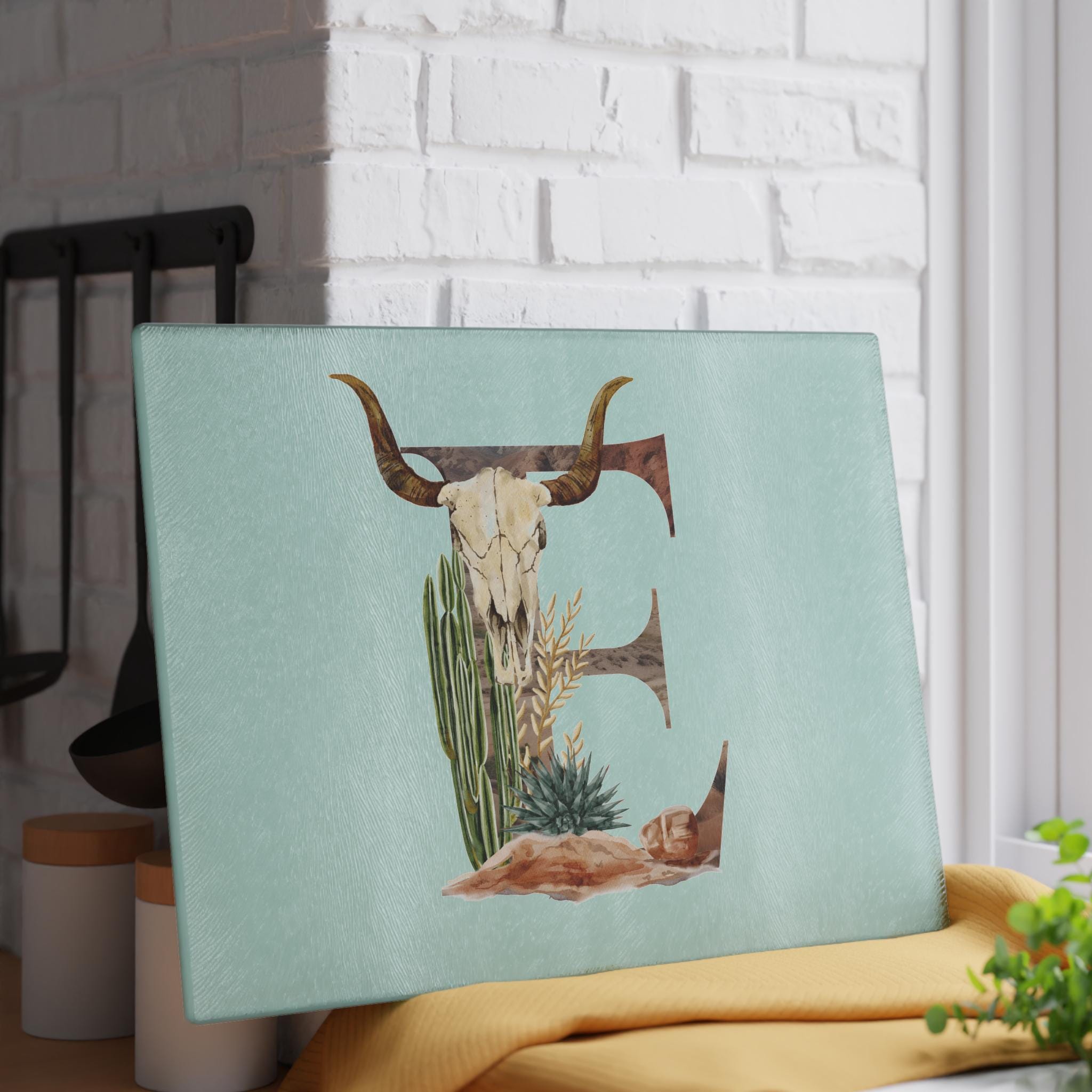 Personalized Wedding Gift, Western Initial Cutting Board Custom Cowboy Ranch Kitchen Decor Newlywed Keepsake Hostess Present -Razels