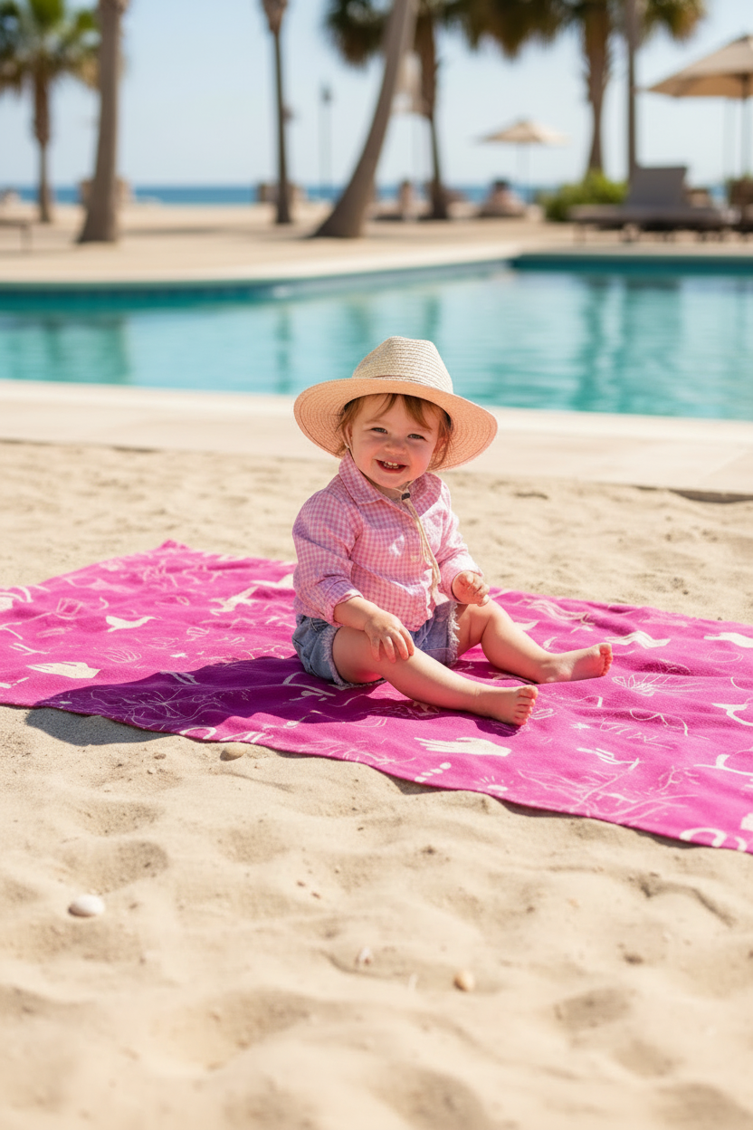 Western Bath Towel: Cowboy, Cactus & Thunderbird Print - Southwestern Decor