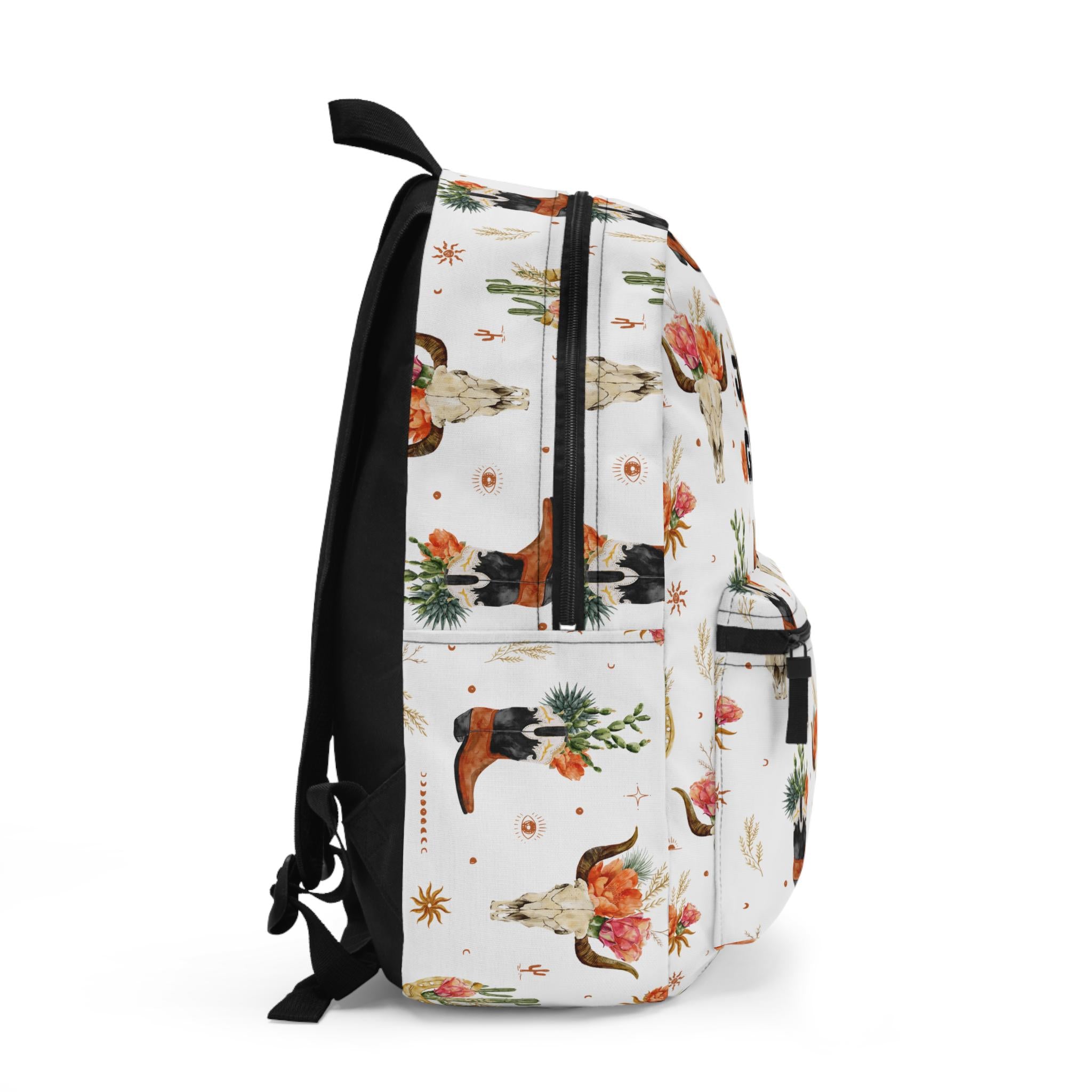 Western Backpack Floral Boho Cowgirl Kids Travel Bag with Personalized Name Option – Back to School Gift -Razels
