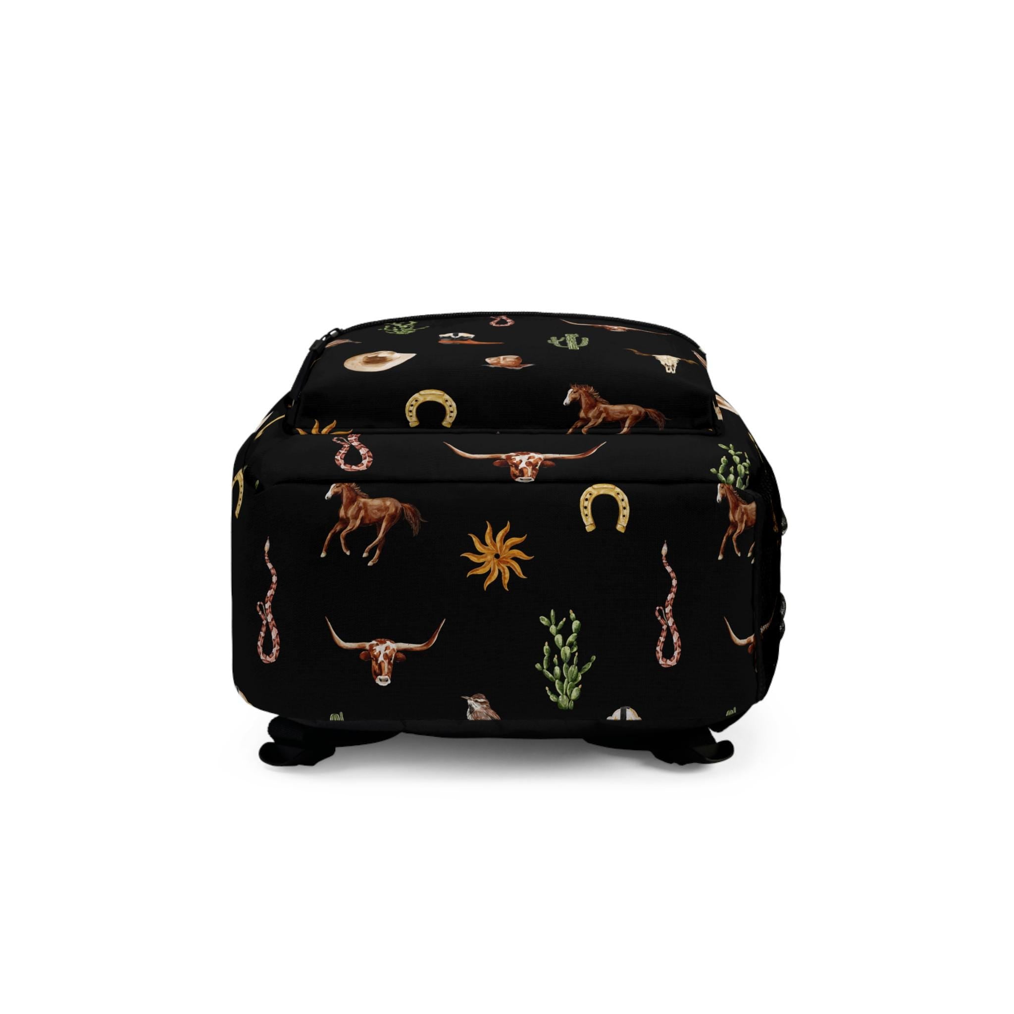 Personalized Western Cowboy Backpack | Monogrammed Back to School Bag | Custom Initial Backpack -Razels