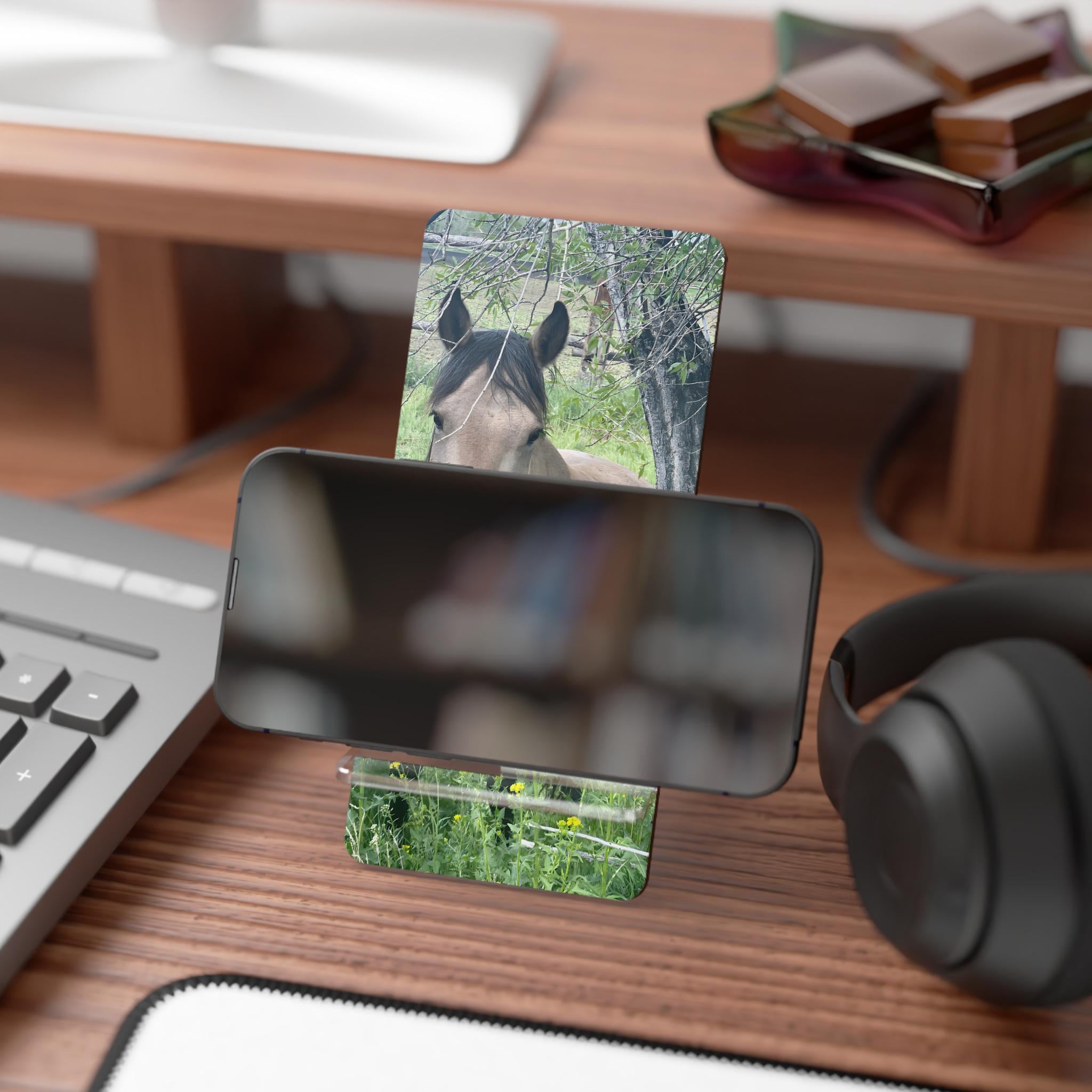 Custom Pet Photo Phone Stand - Personalized Smartphone Holder for Horse Lovers, Gift for Pet Lovers -Razels