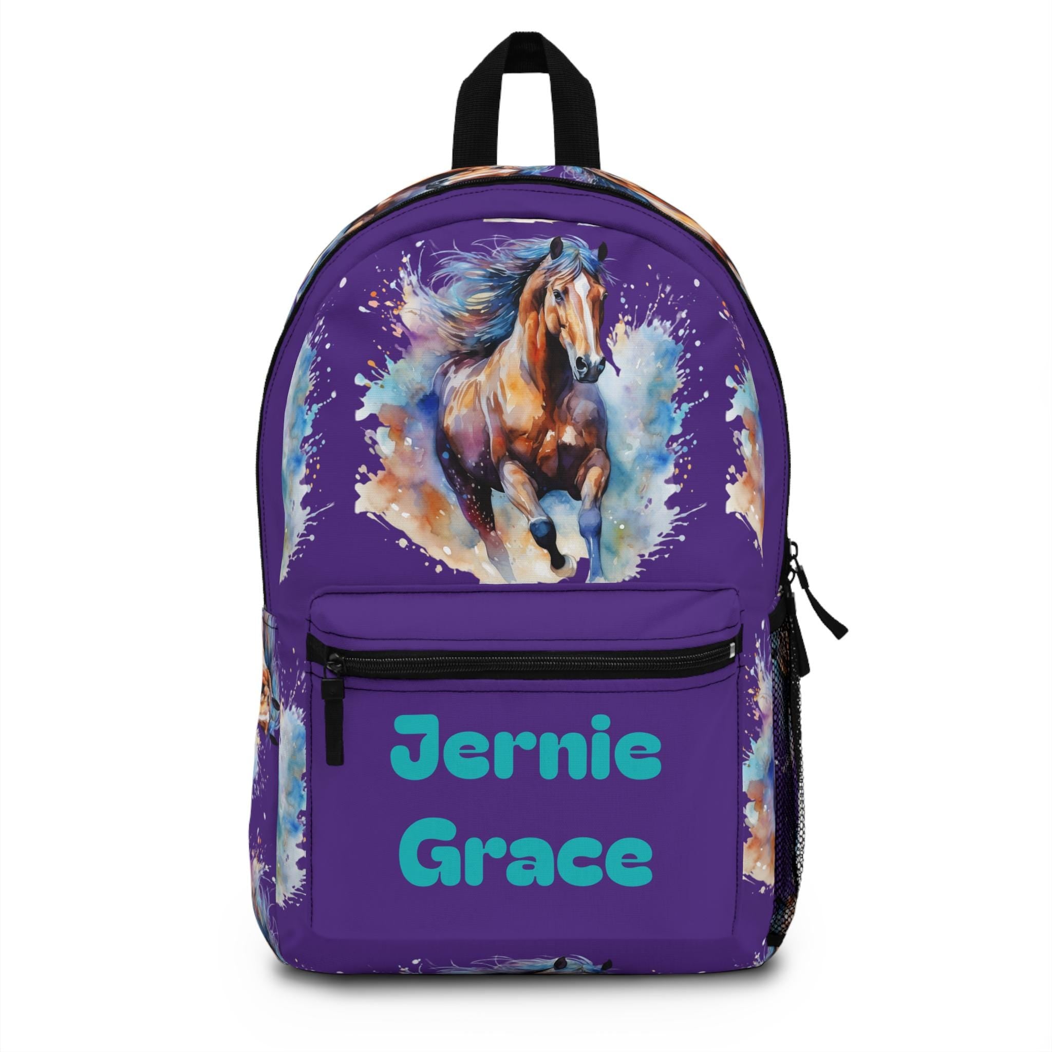 Personalized Horse Backpack for Kids, Custom Name School Bag