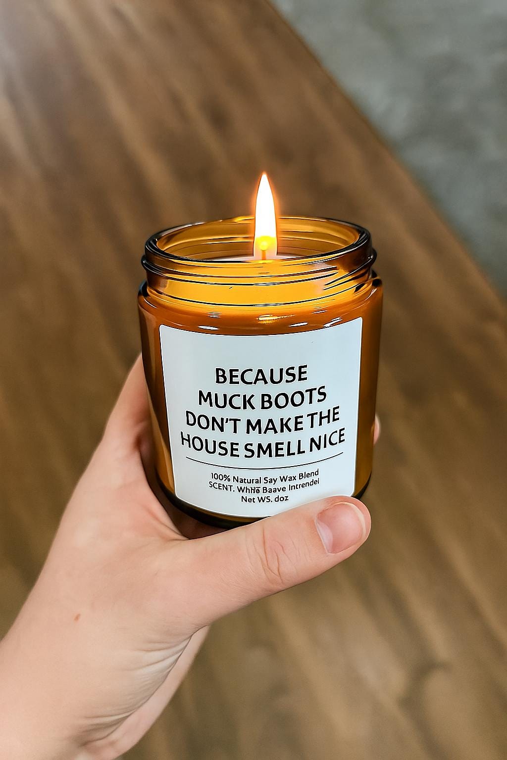 Funny Horse Girl Candle - White Sage & Lavender Scented Soy Candle, Horse Lover Gift -Razels