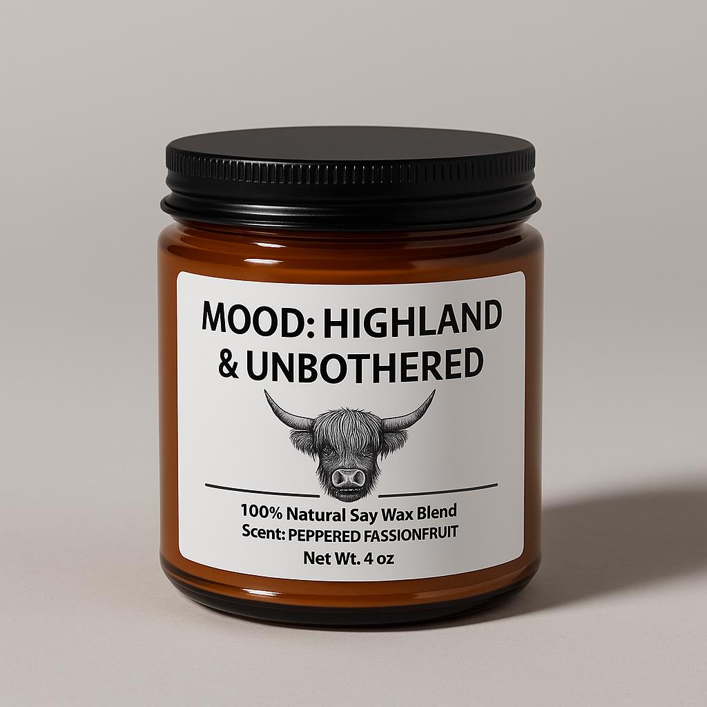 Highland Cow Candle - Farmhouse Decor, Cow Lover Gift -Razels