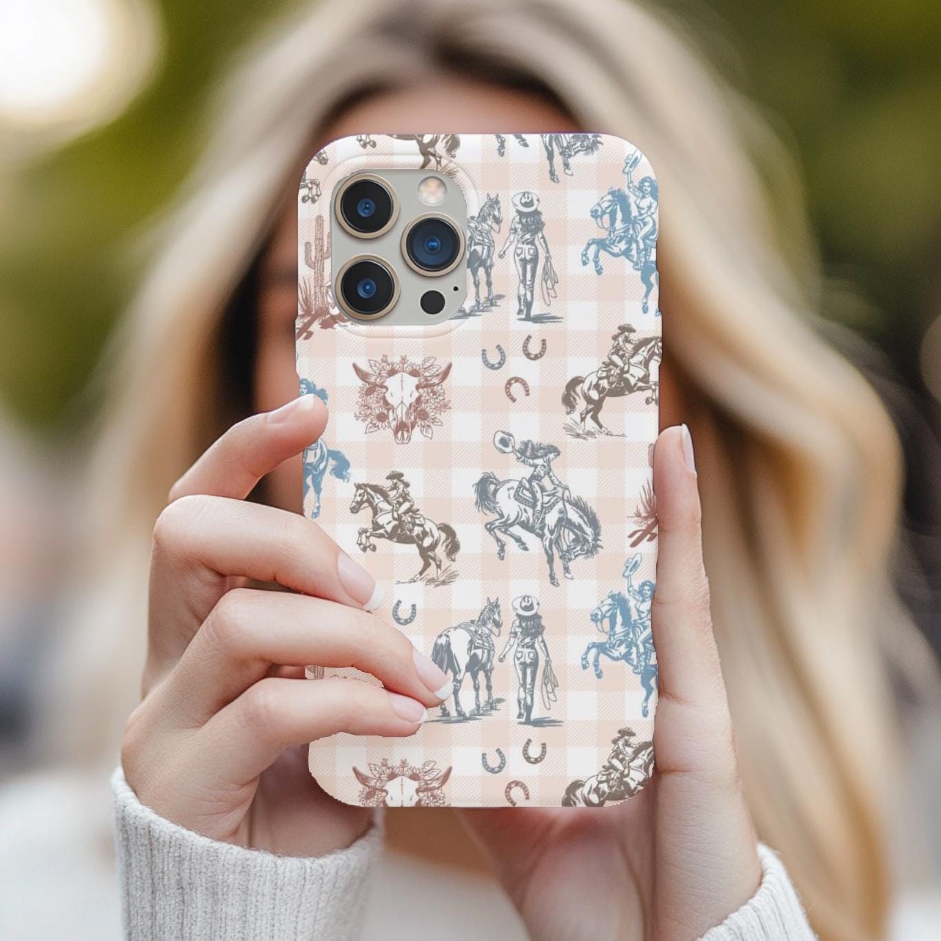 Western Cowgirl Phone Case , Tough Phone Case -Razels