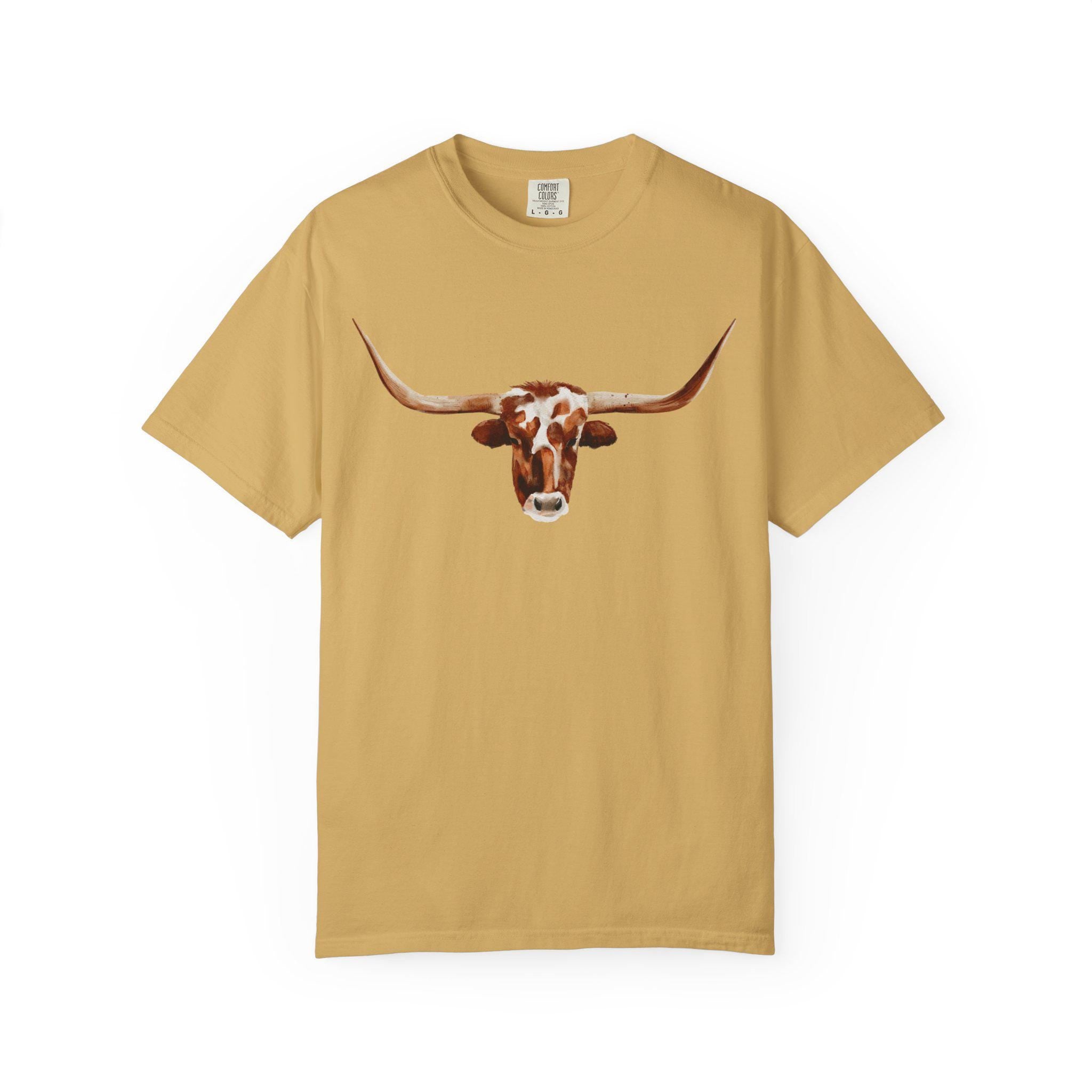 Longhorn Graphic T-Shirt | Comfort Colors Western Cowgirl Cowboy Tee | Unisex Rodeo Shirt