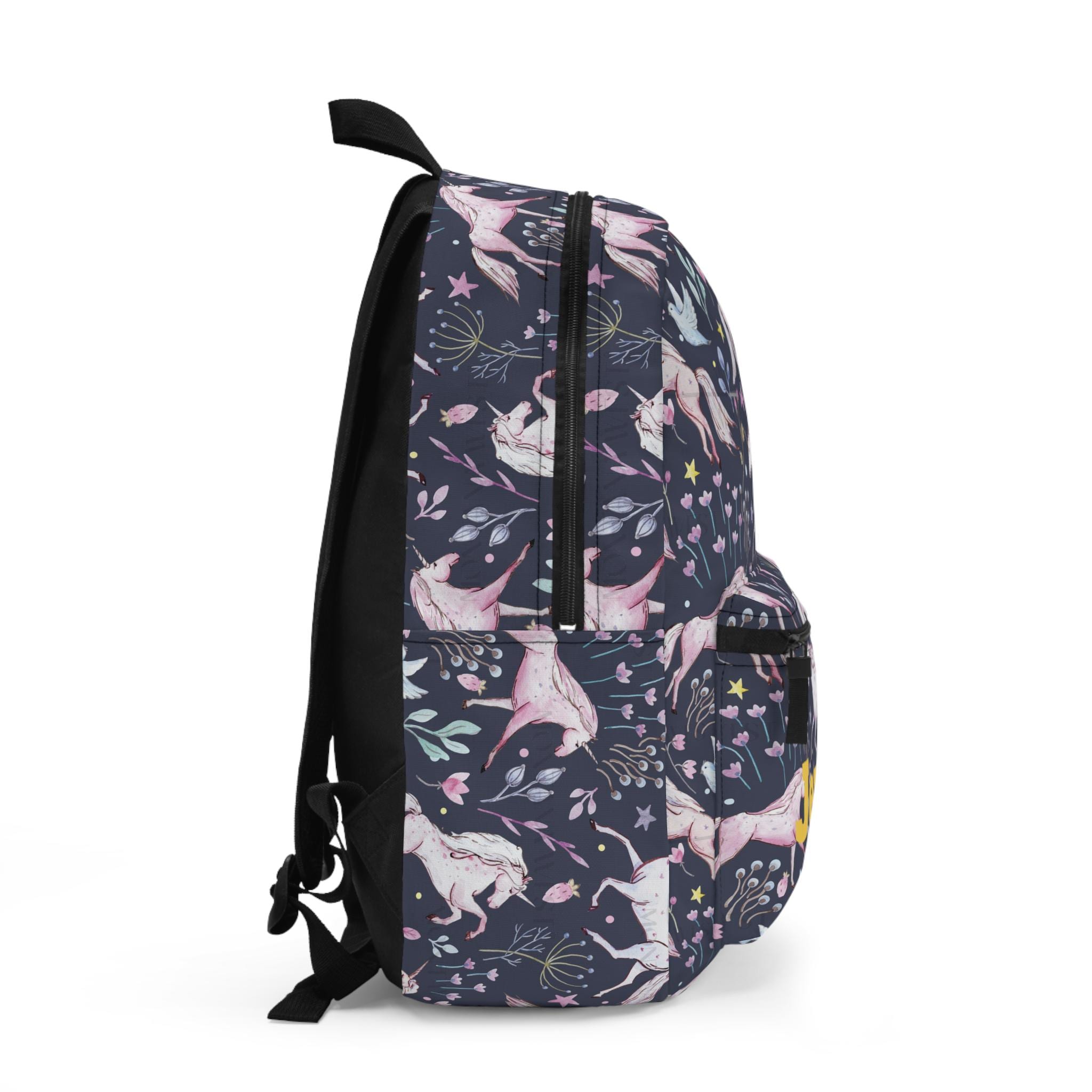 Personalized Unicorn Backpack for Girls, Custom Name Kids Bag Unicorns & Flowers -Razels