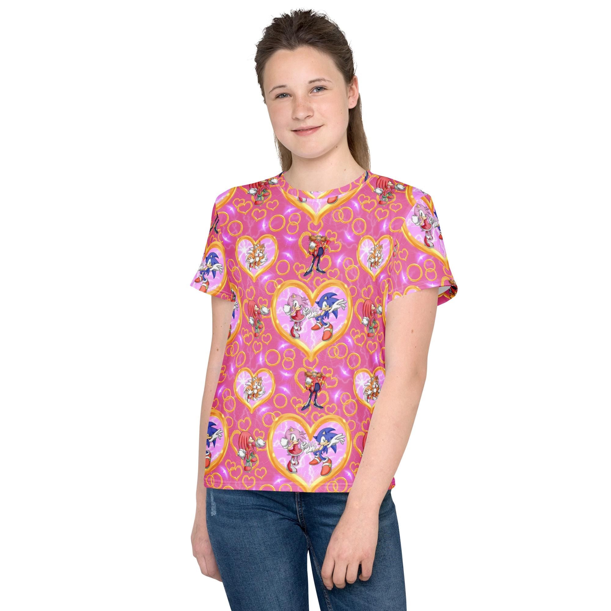 Sonic Girl Youth Crew Neck T-Shirt, Sonic tshirt, Back to School Shopping