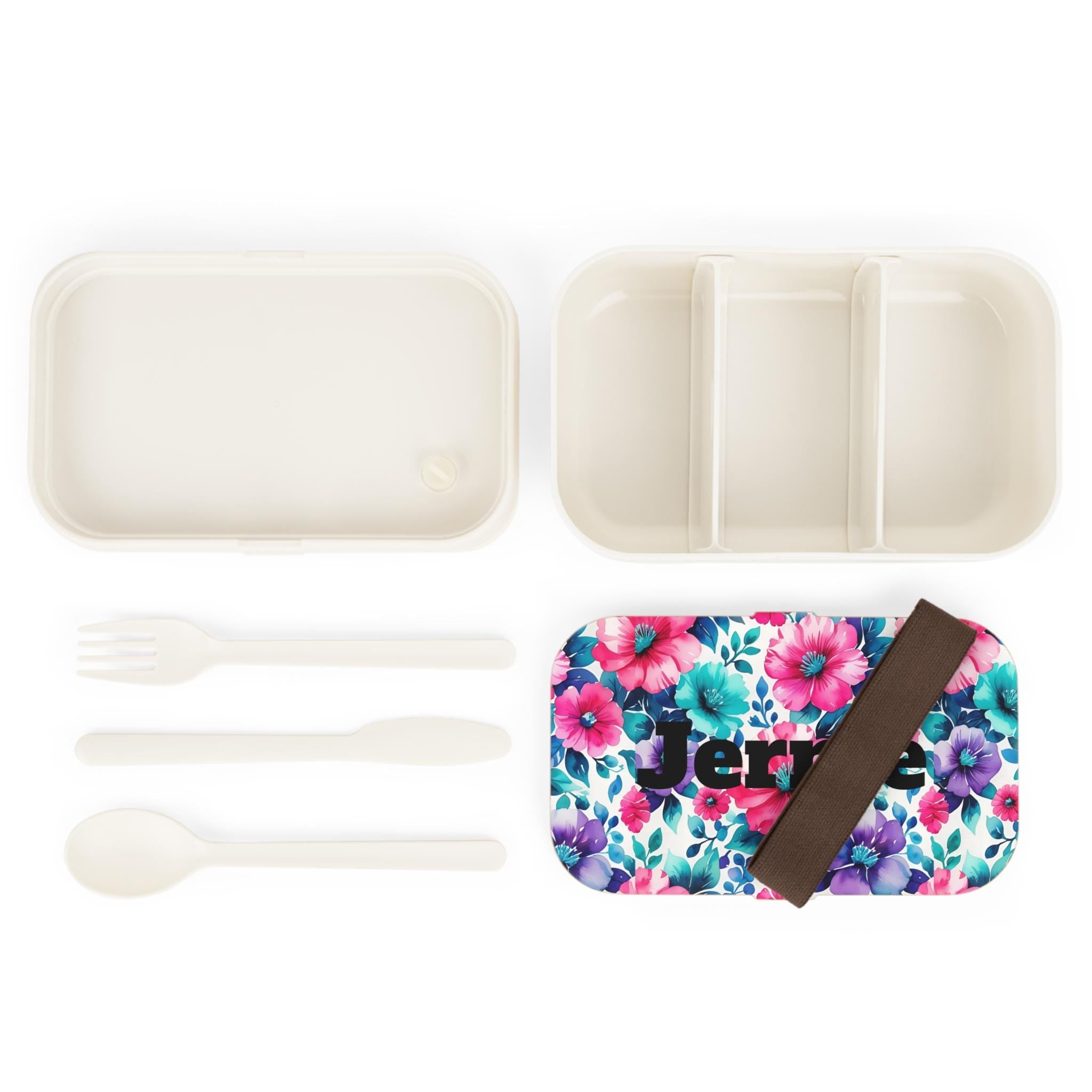 🍱 Personalized Floral Bento Box
Custom Kids Lunch Container | Watercolor Flower Meal Box | Matching Backpack & Water Bottle Available
Lunchtime just got prettier! bento box features soft watercolor florals in pinks, purples, turquoise, and blues
✓ Personalize with name or initials (or leave blank)
✓ Durable BPA-free plastic – kid-safe and mom-approved
✓ Leak-resistant lid with secure snap closures
✓ Divided sections – great for snacks, sandwiches & more
✓ Lightweight and easy to carry