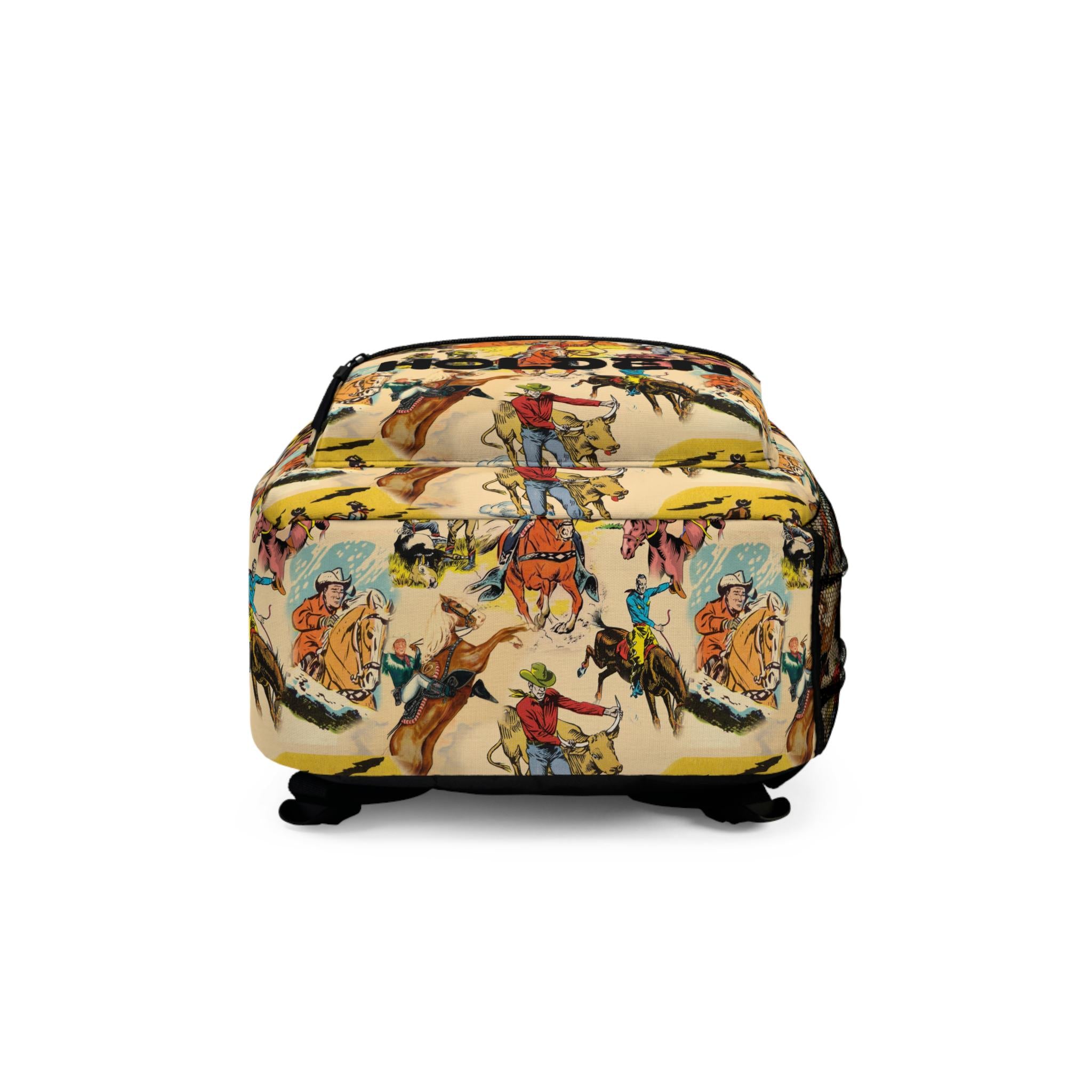 Custom Vintage Cowboy Backpack - Personalized Western Cowkid School Bag for Back to School -Razels