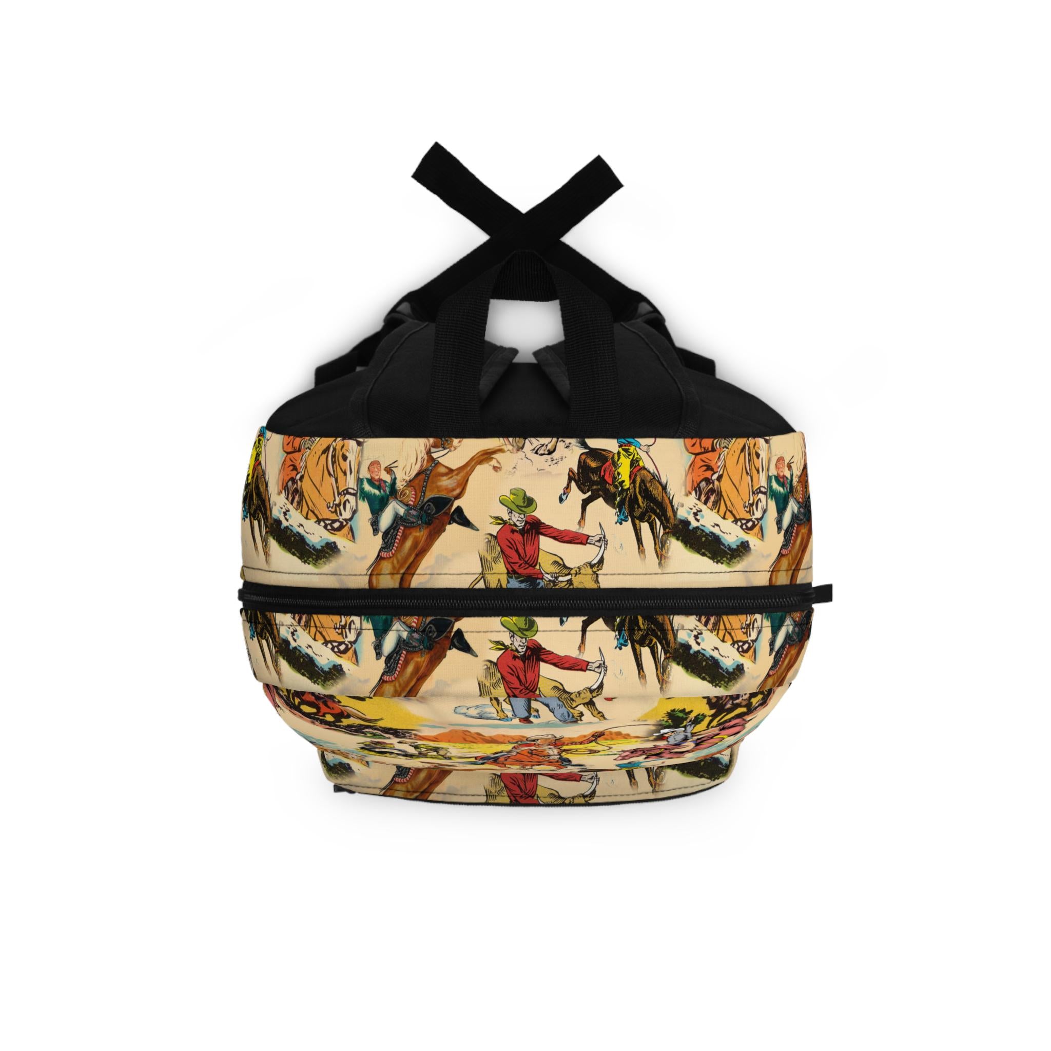 Custom Vintage Cowboy Backpack - Personalized Western Cowkid School Bag for Back to School -Razels